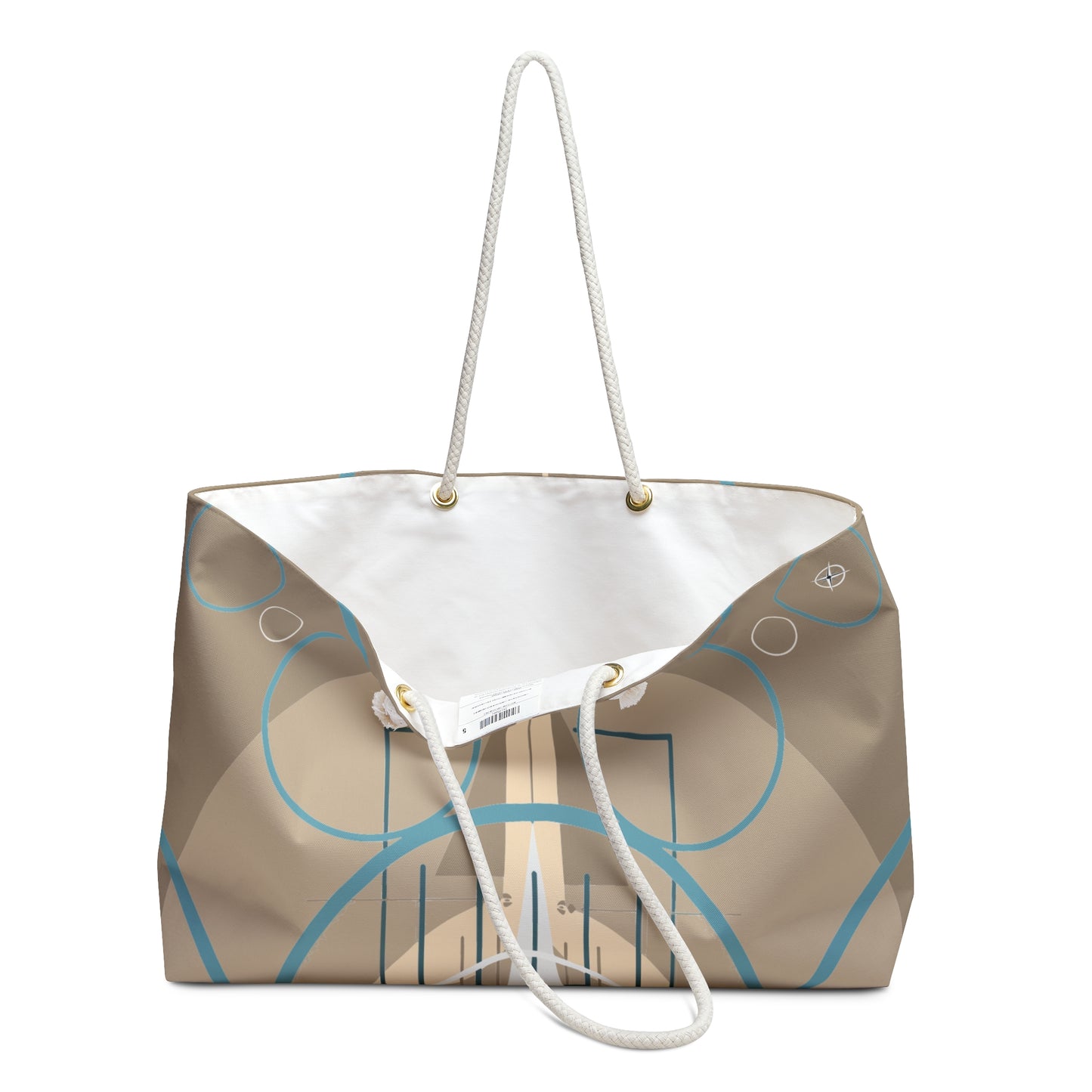 Deco Beige Oscillation Weekender Beach Bag