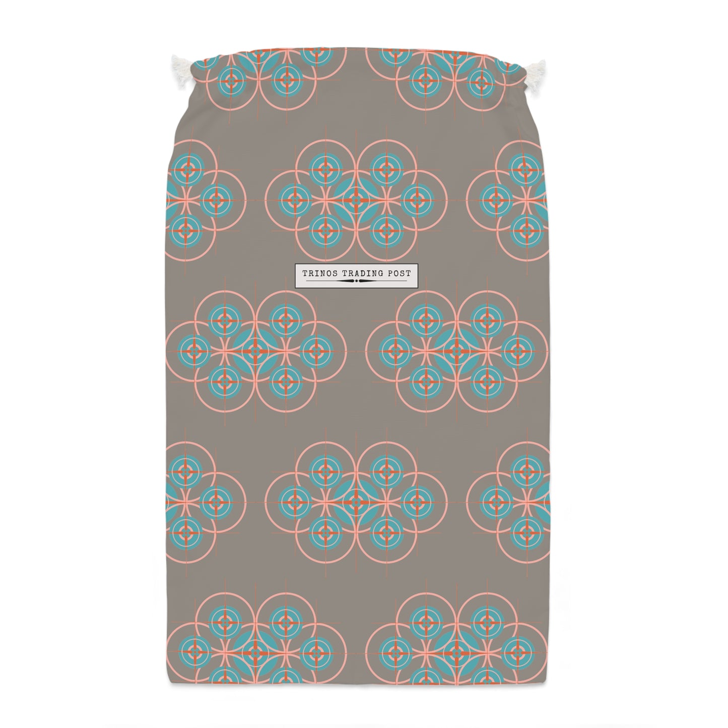 Cotton Candy Grey Compass Rose Super Delux Laundry Sack