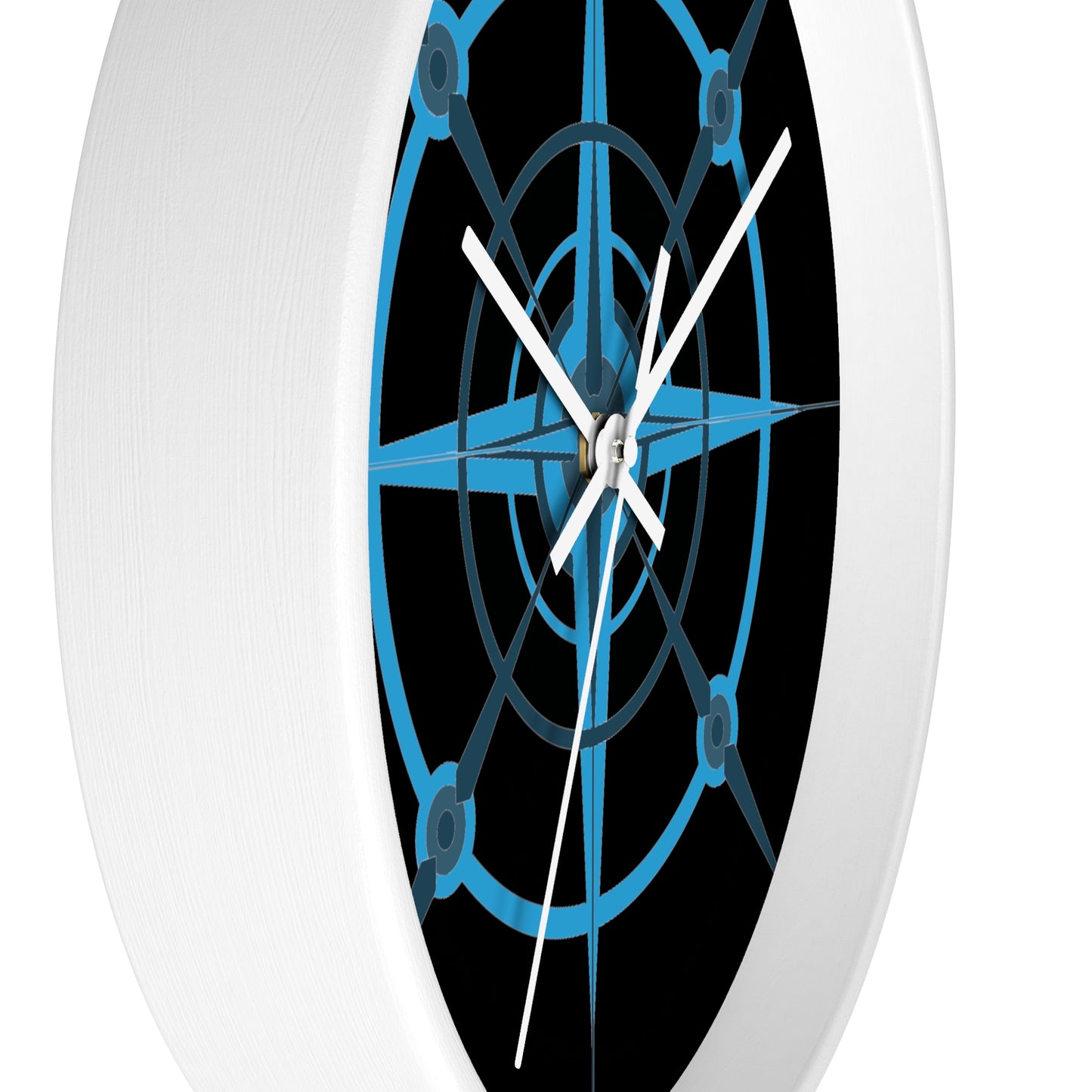 NIghtwing Blue-Black Compass Rose Wall Clock