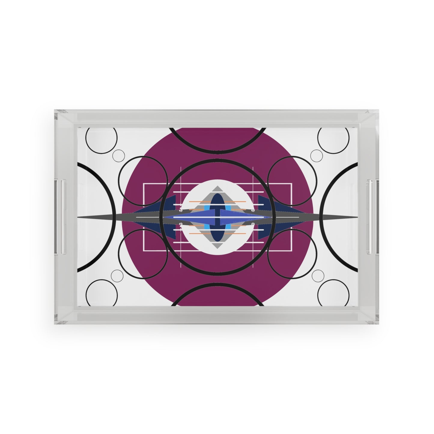 Deco Plum Oscillation Acrylic Serving Tray