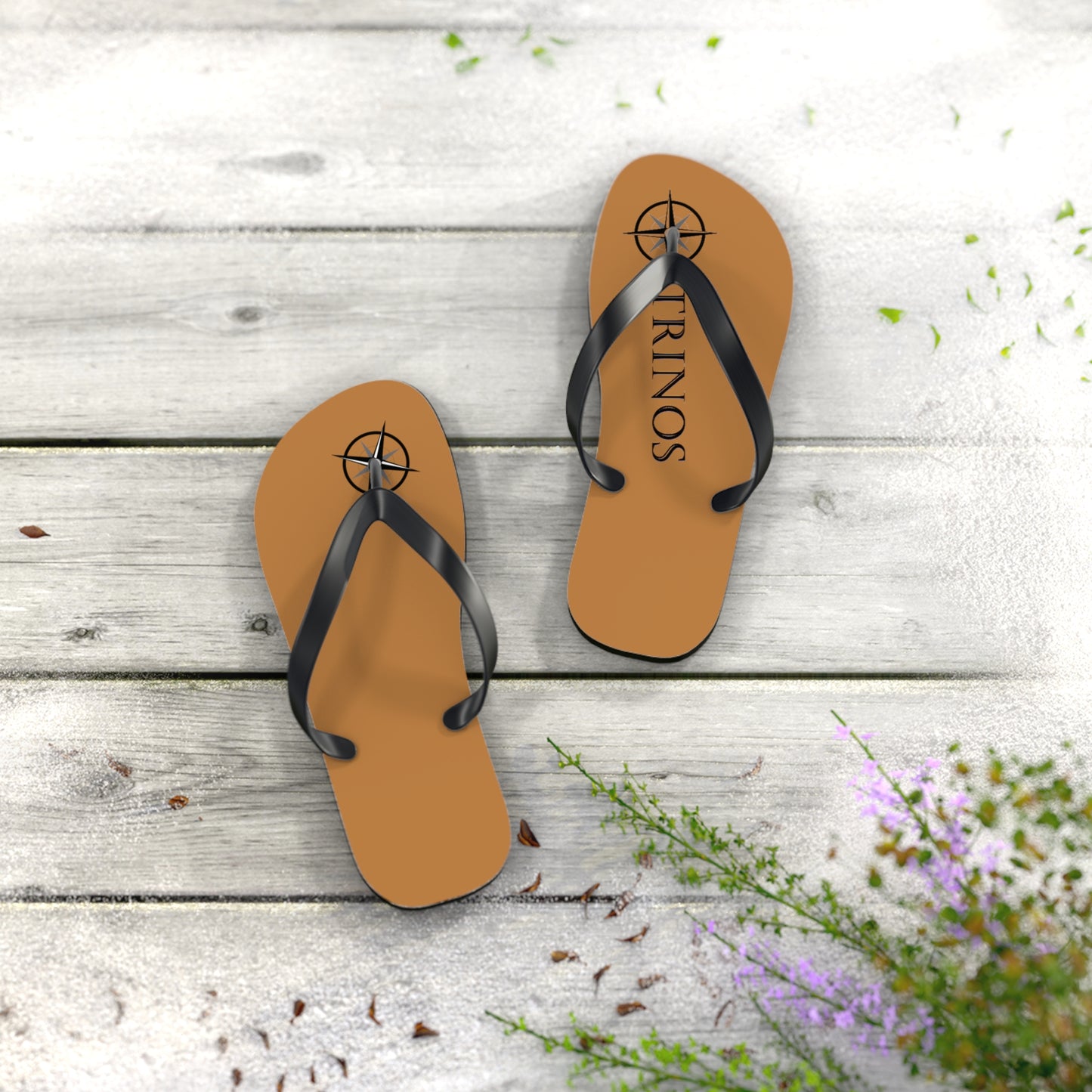 Trinos Light Brown Flip Flops