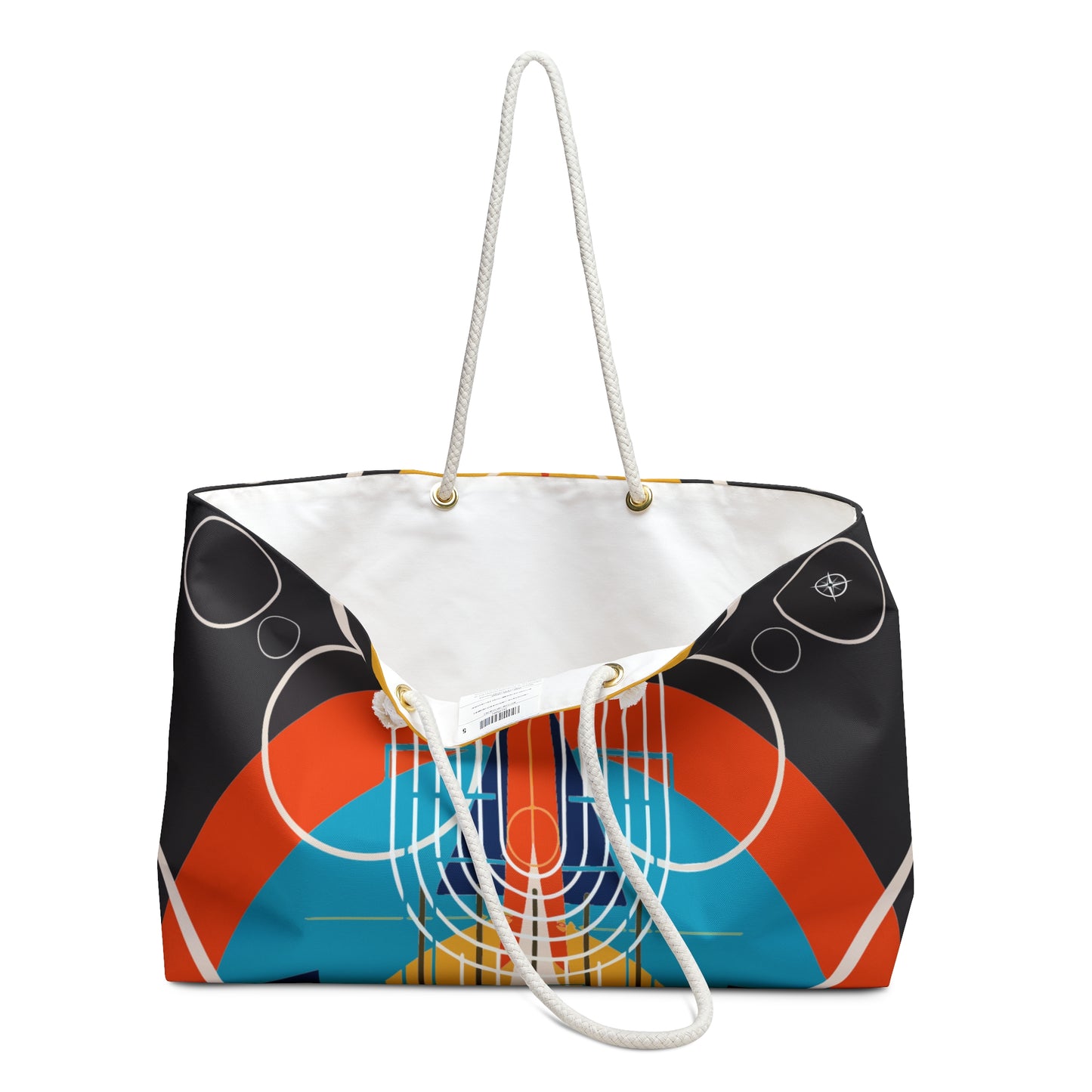 Deco Black Oscillation Weekender Beach Bag