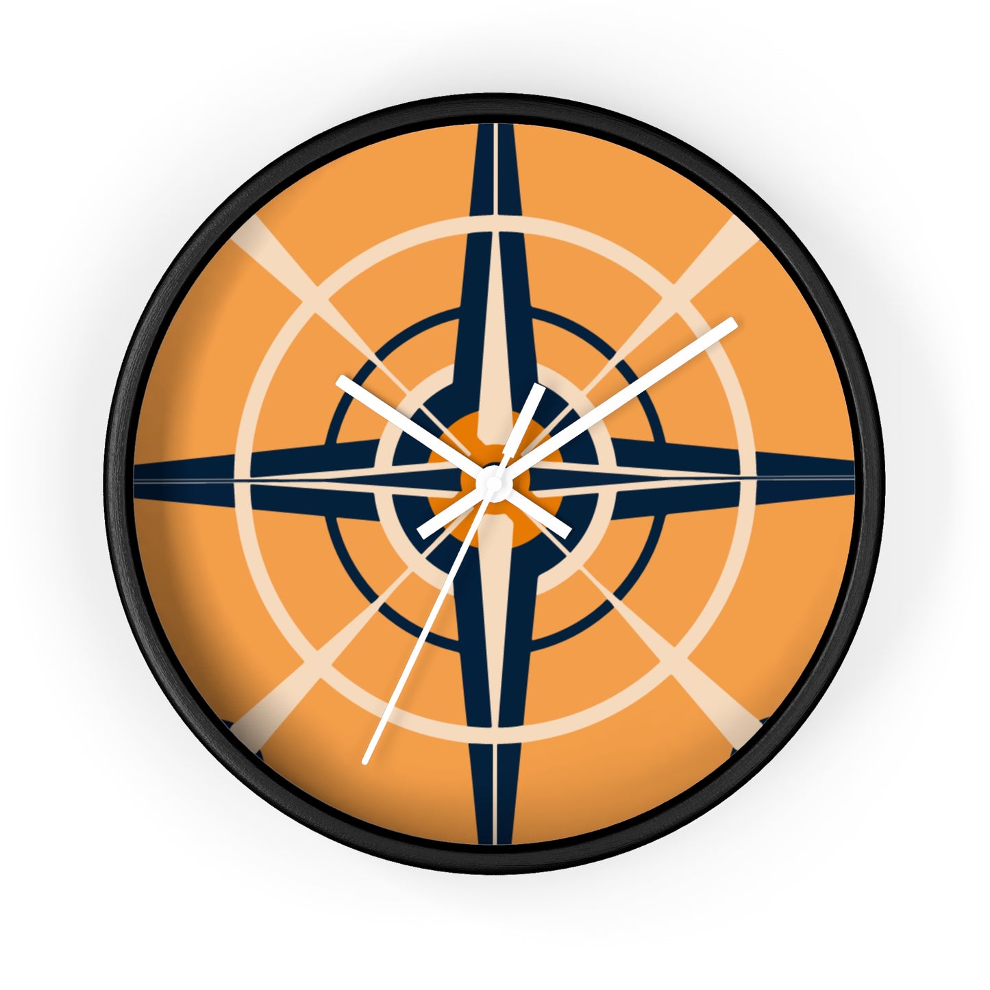 Tangerine Dream Compass Rose Wall Clock