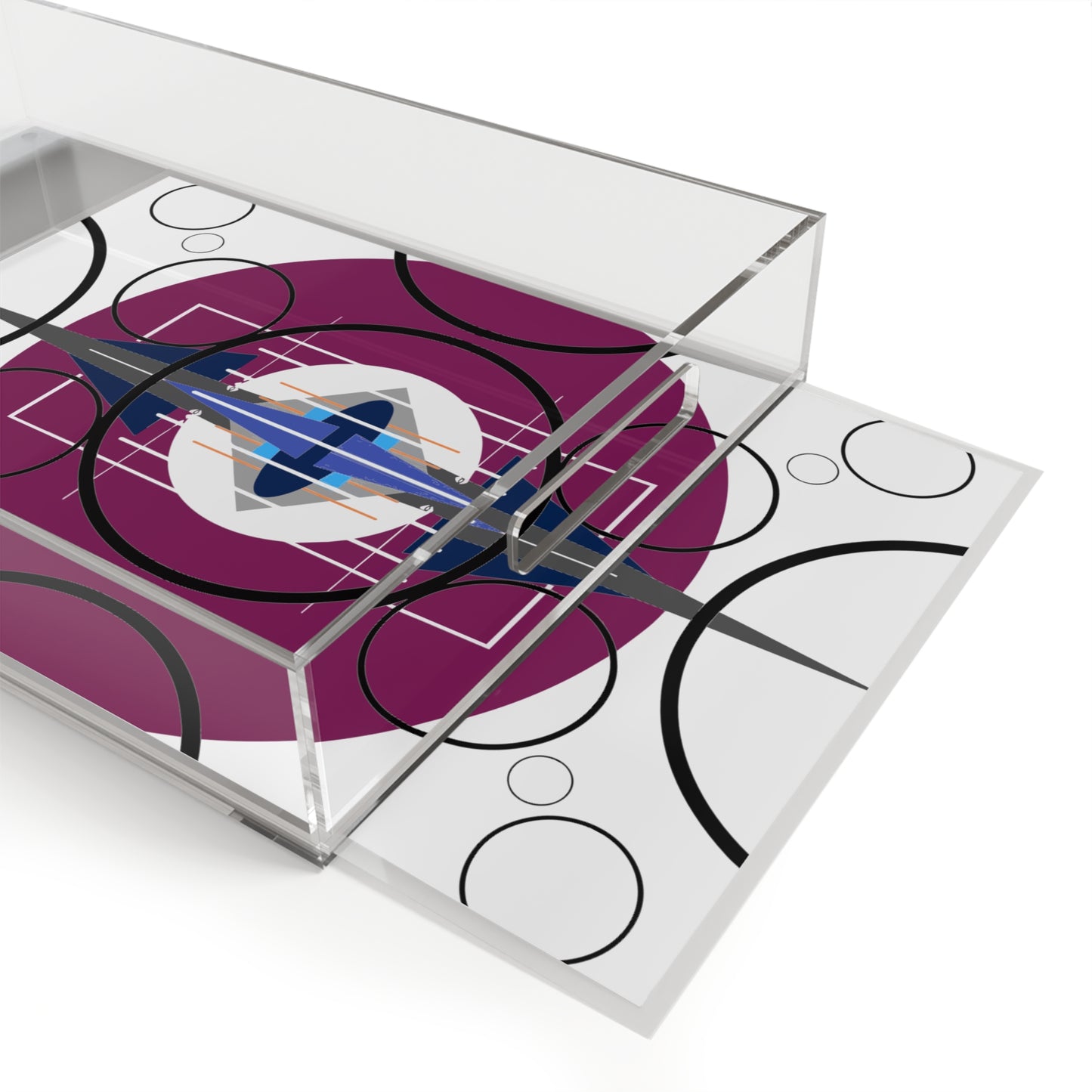 Deco Plum Oscillation Acrylic Serving Tray