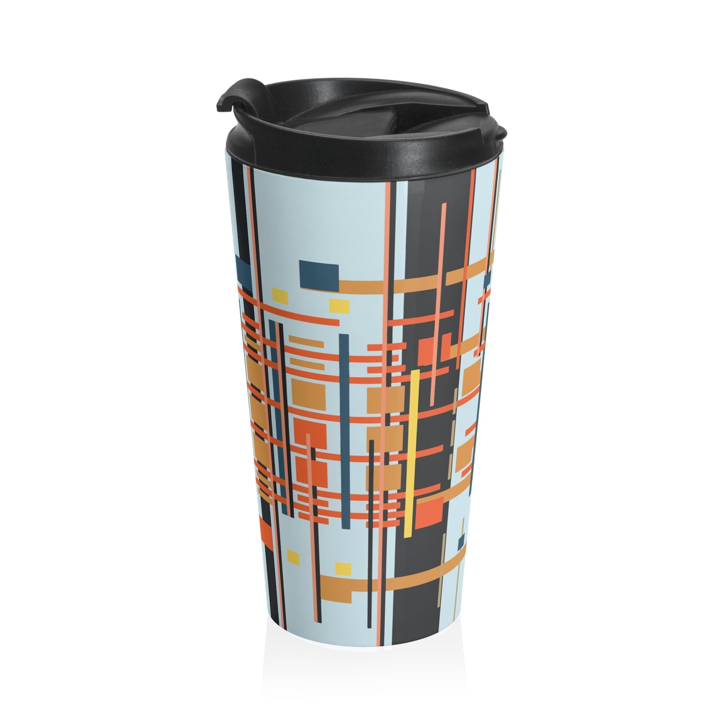 Aluminum Blue Bamboo Stainless Steel Travel Mug