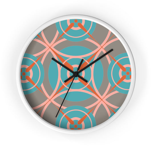 Cotton Candy Grey Compass Rose Wall Clock