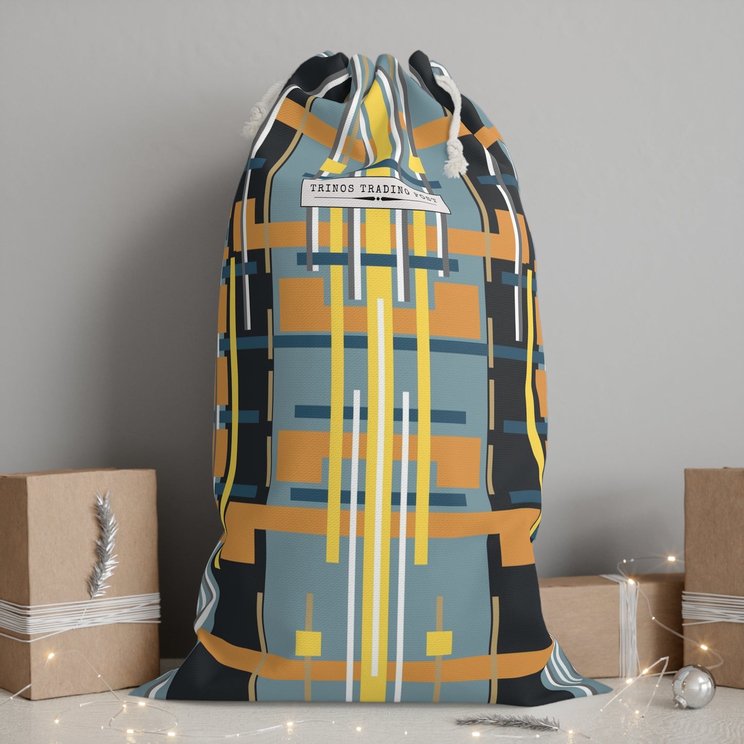 Steel Tin Grey Bamboo Super Delux Laundry Sack - Super Graphic