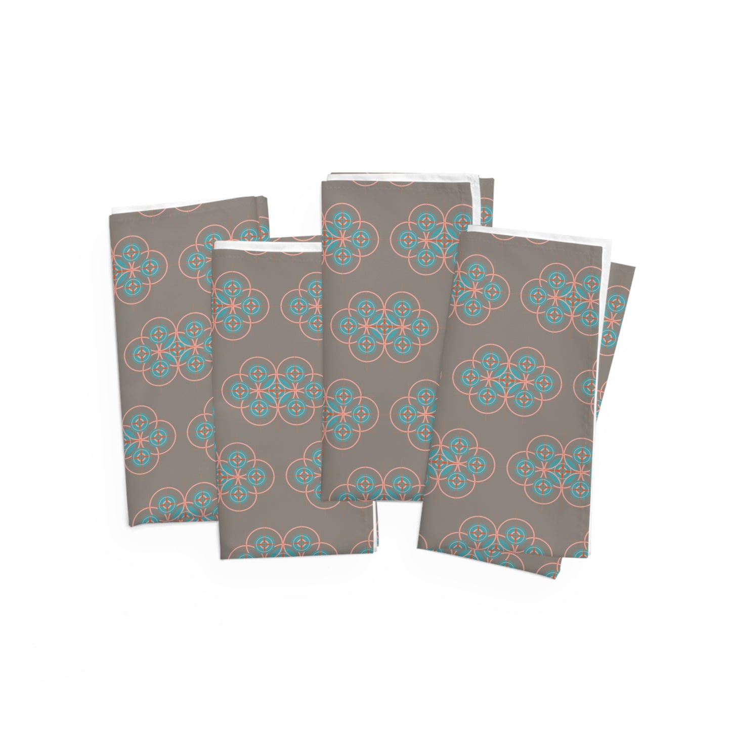 Cotton Candy Grey Compass Rose Graphic Napkin