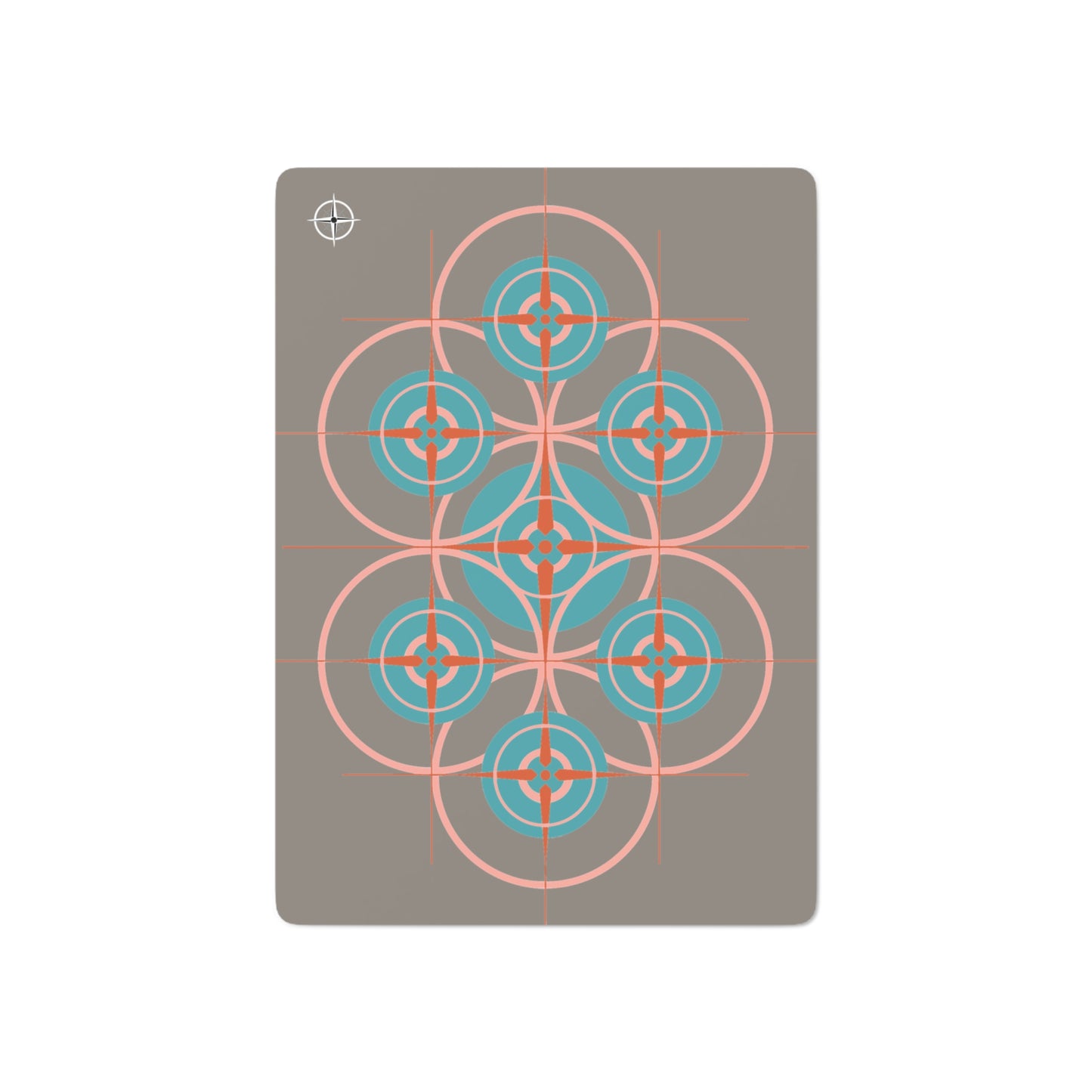 Casino - Miami Cotton Candy Grey Compass Rose Custom Poker Cards