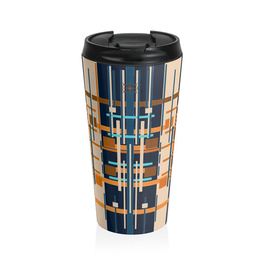 Midnight Blue Bamboo Stainless Steel Travel Mug