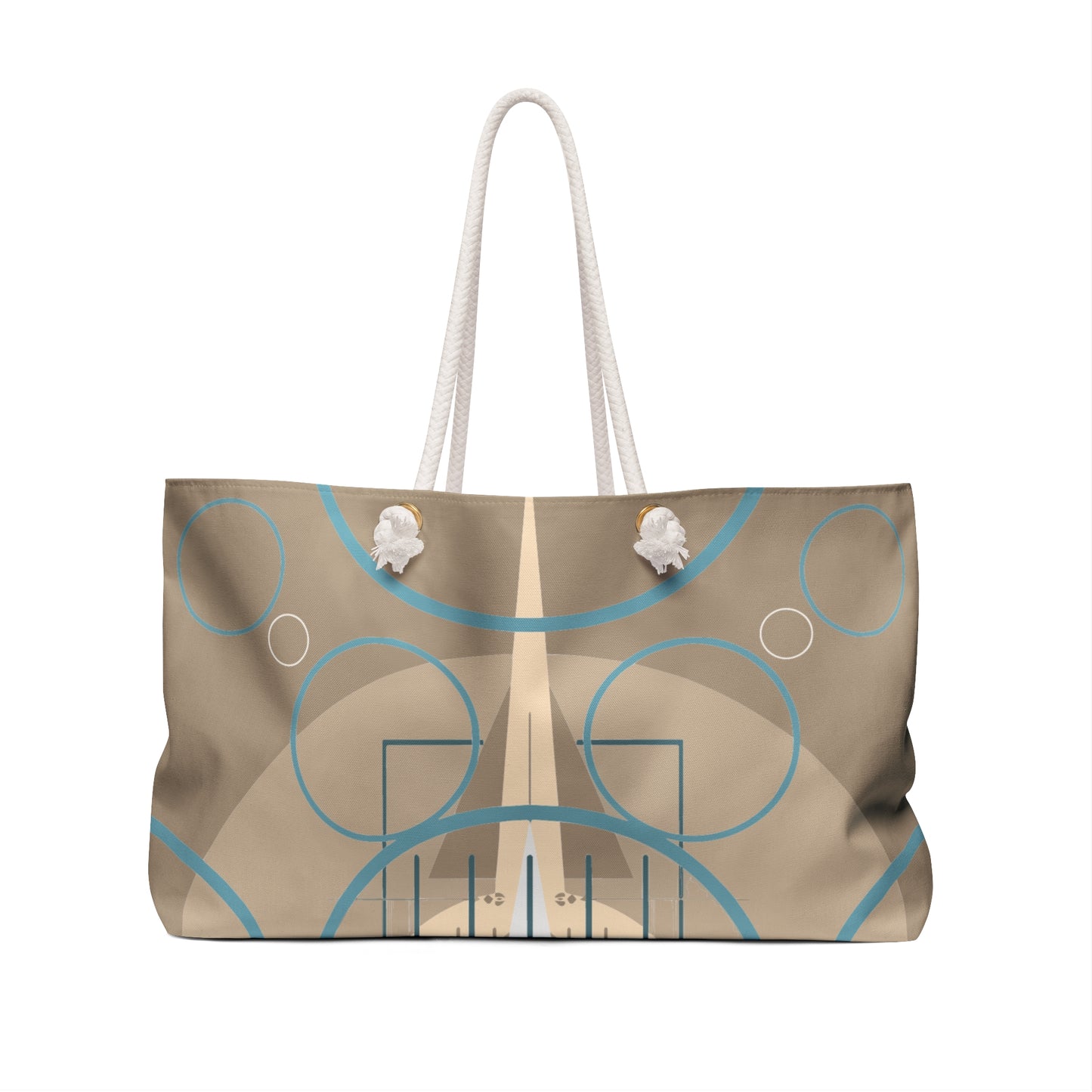 Deco Beige Oscillation Weekender Beach Bag