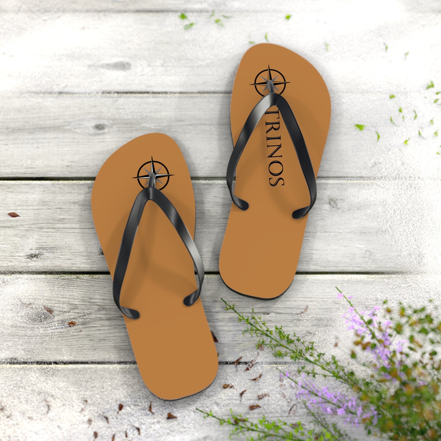 Trinos Light Brown Flip Flops