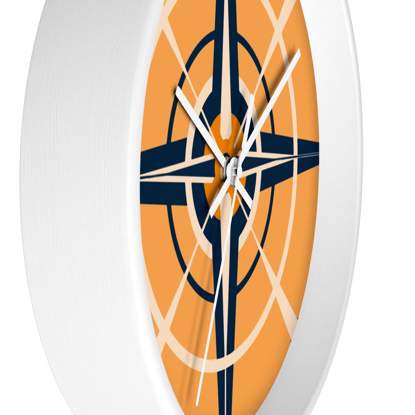 Tangerine Dream Compass Rose Wall Clock