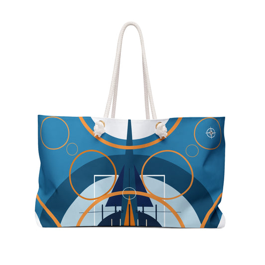 Deco Blue Oscillation Weekender Beach Bag