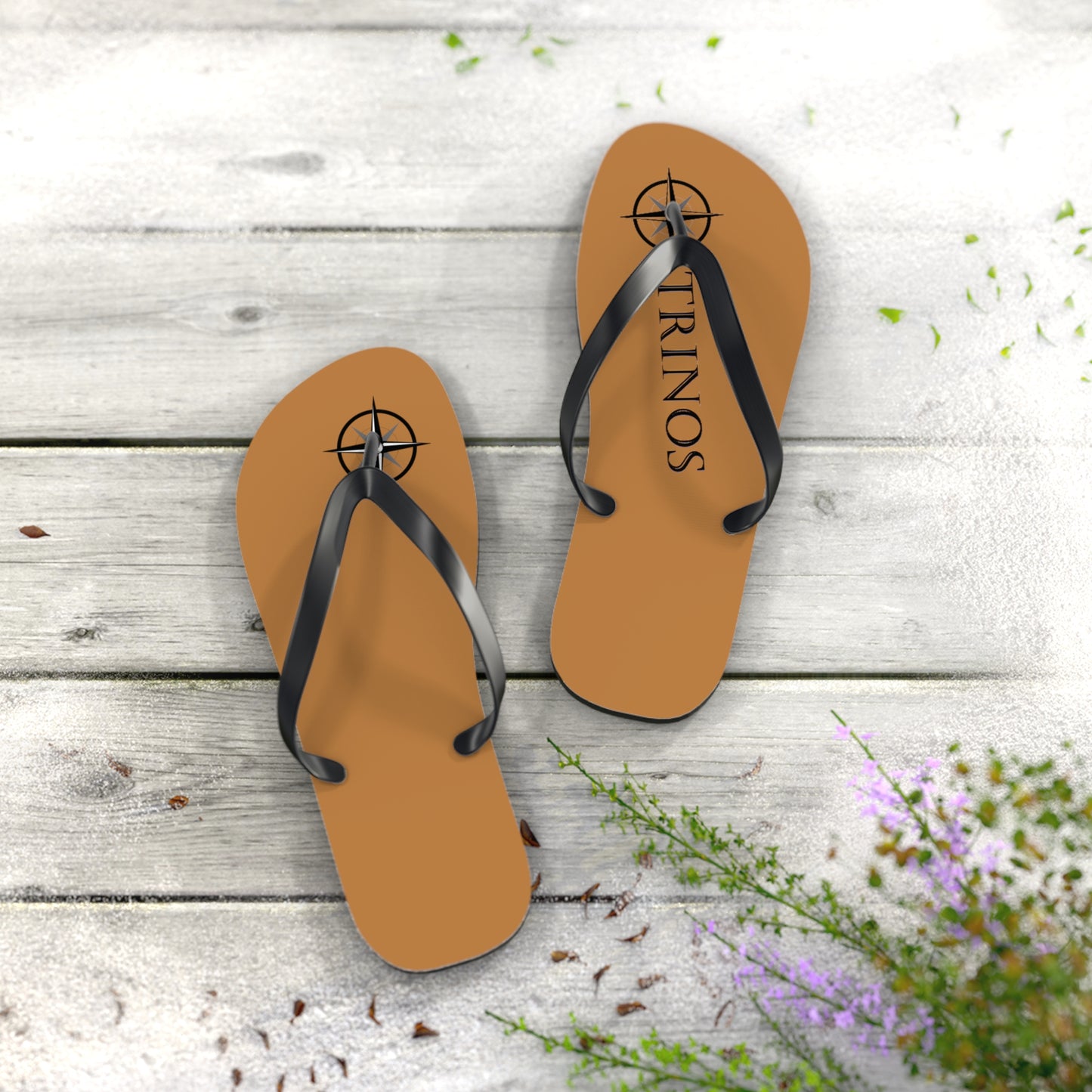 Trinos Light Brown Flip Flops