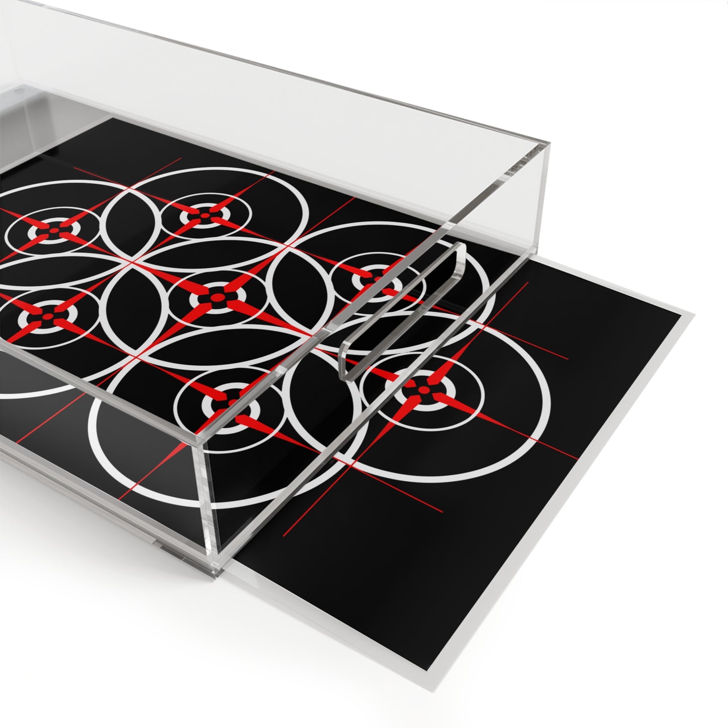 Black Cove Compass Rose Acrylic Serving Tray