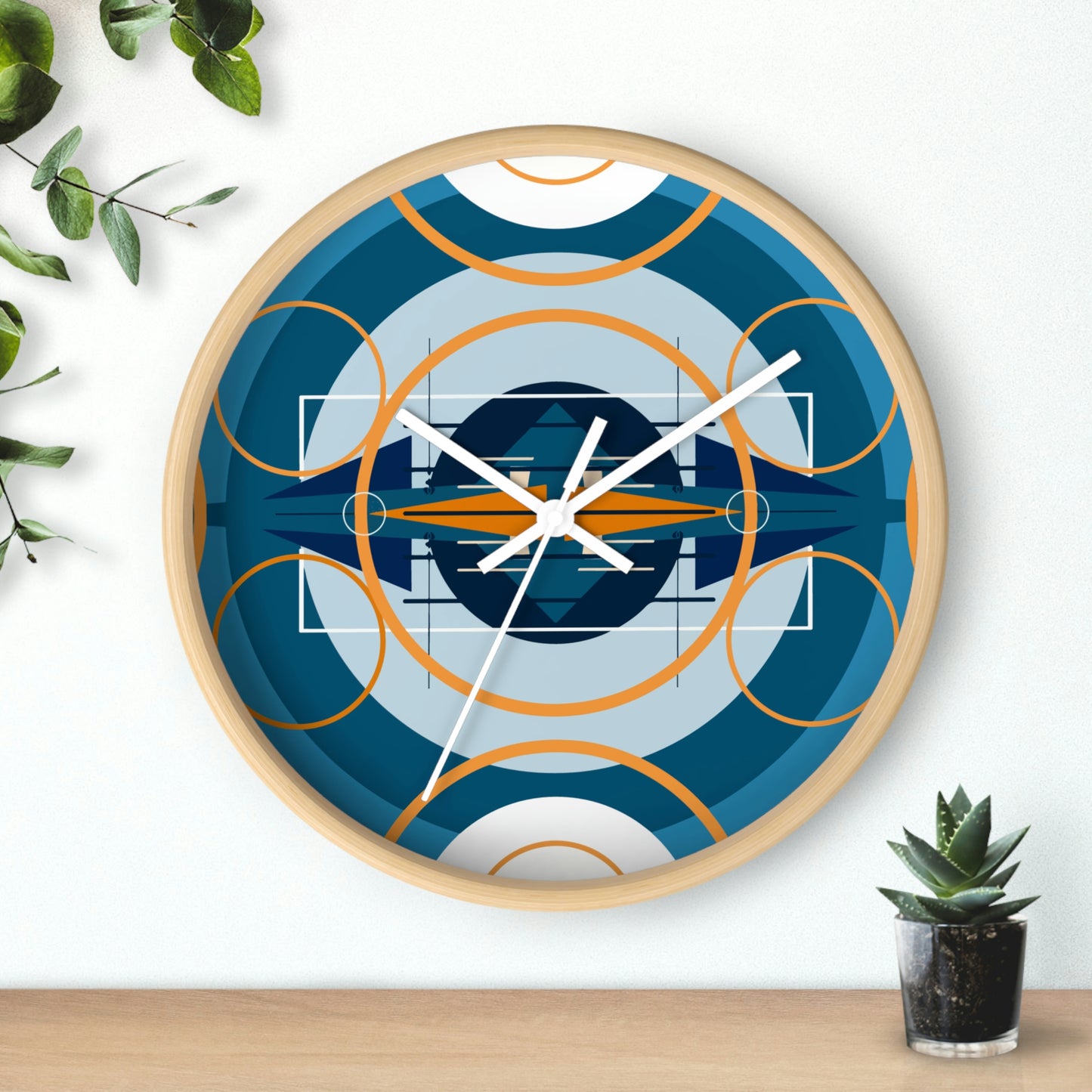 Deco Blue Oscilation Wall Clock