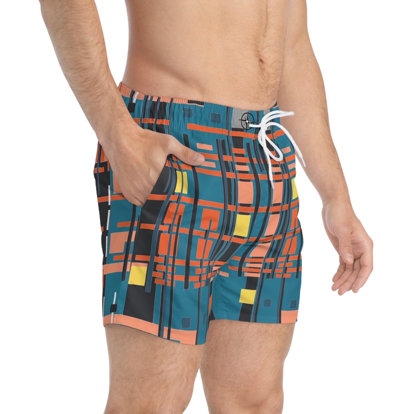 Medium Electric Blue Bamboo Swim Trunks