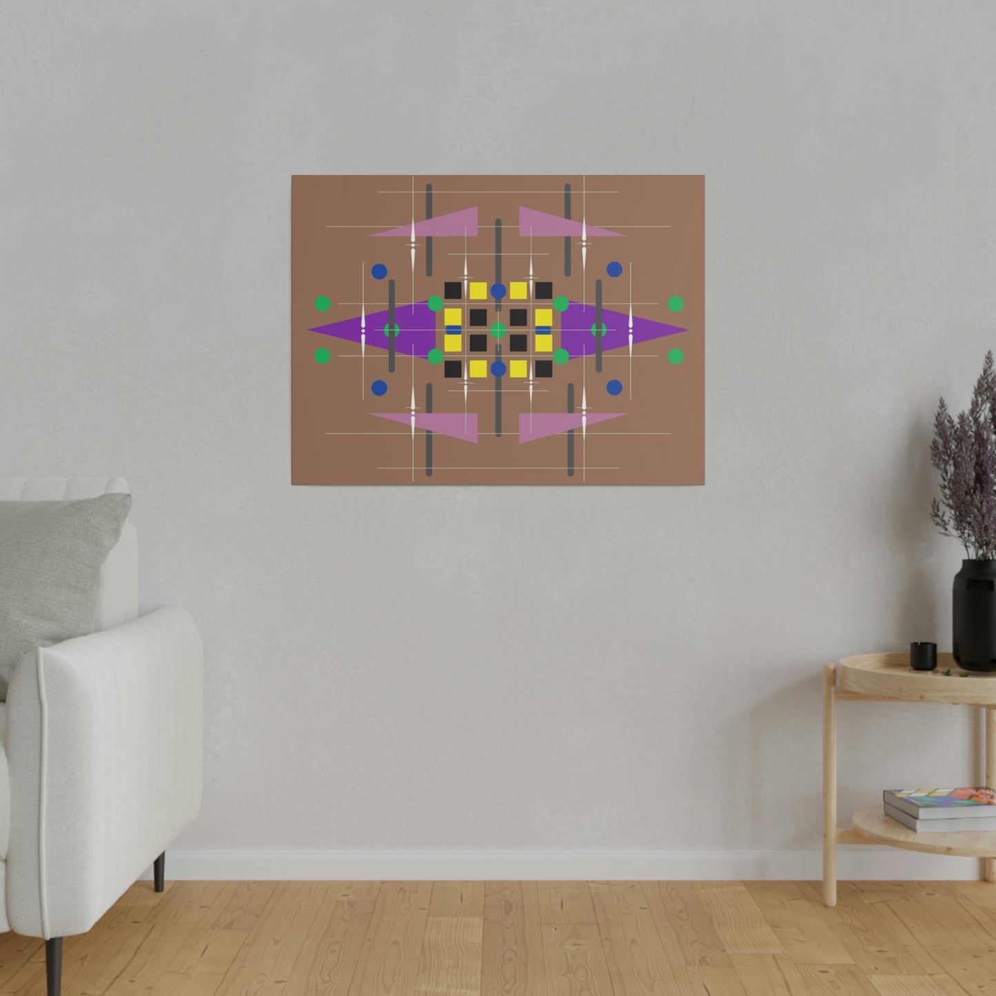 Aubergine - Universal Schematics 4: Geometric Abstract Deco Inspired Wall Art