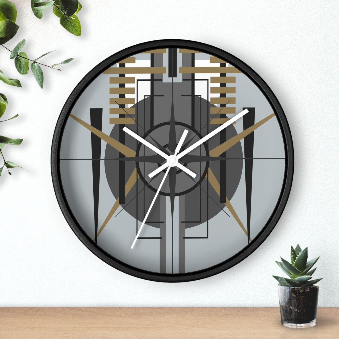 Deco Techno Grey Oscilation Wall Clock