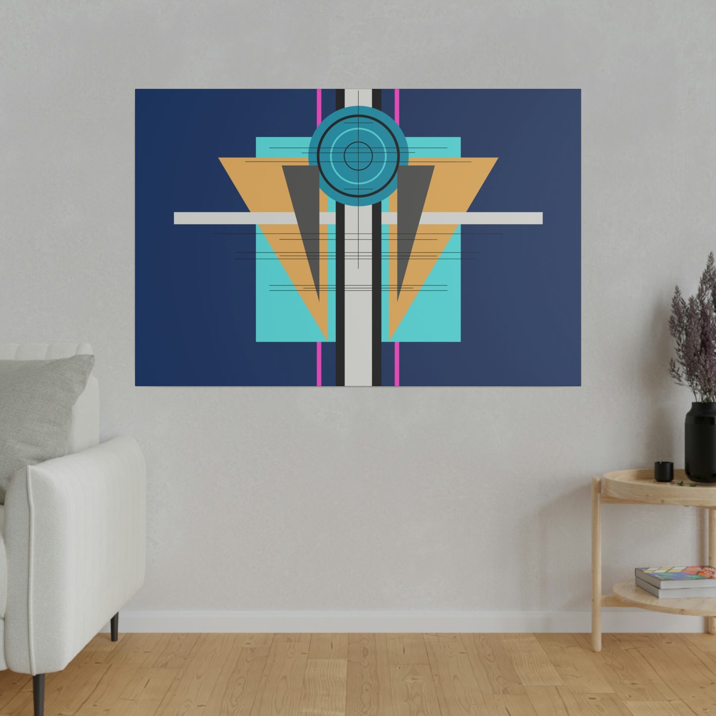 Deco One - Temple: Geometric Abstract Deco Inspired Wall Art