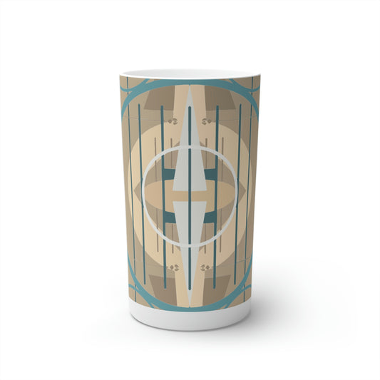 Super Graphic Deco Beige Conical Coffee Mugs (3oz, 8oz, 12oz)