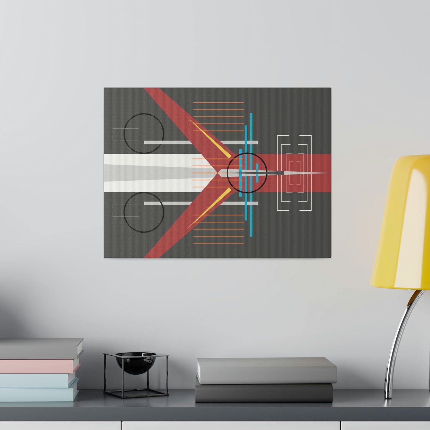 Steel Grey - The Take Off Series: Geometric Abstract Wall Art