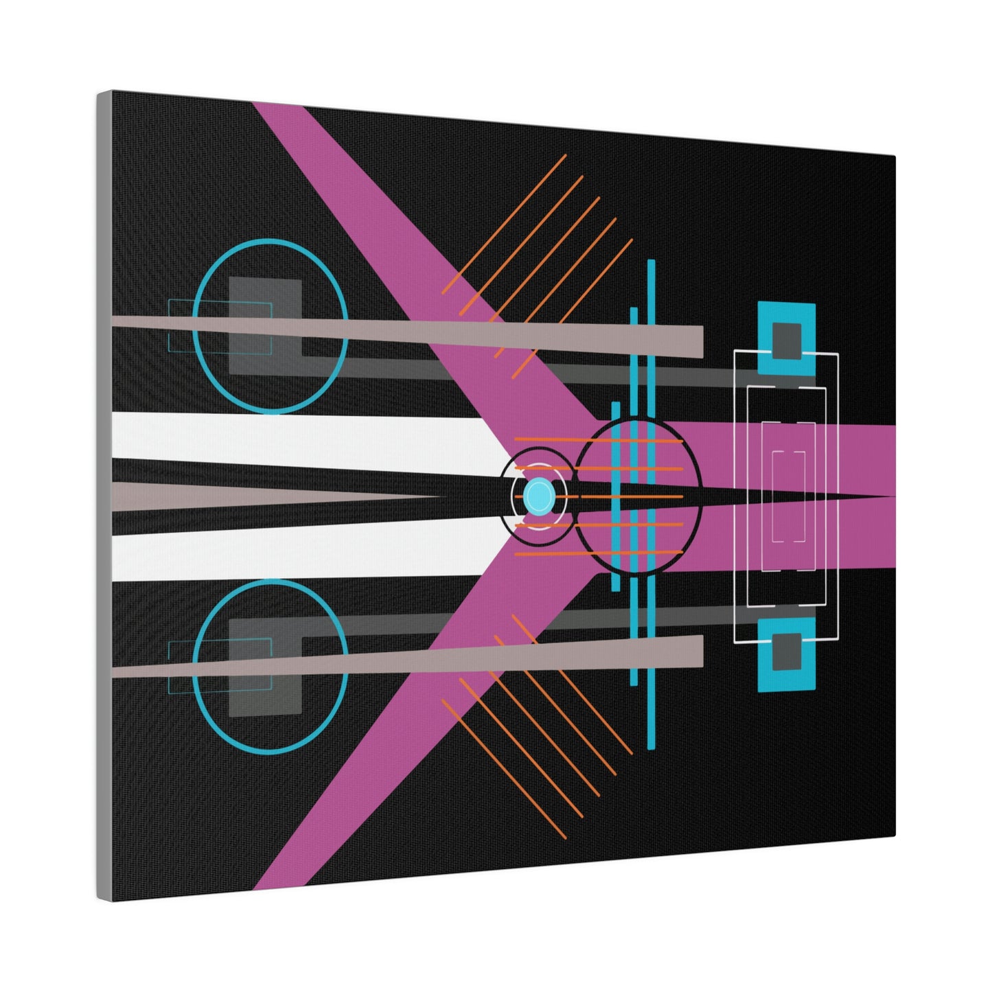 Neon Black - The Take Off Series: Geometric Abstract Wall Art