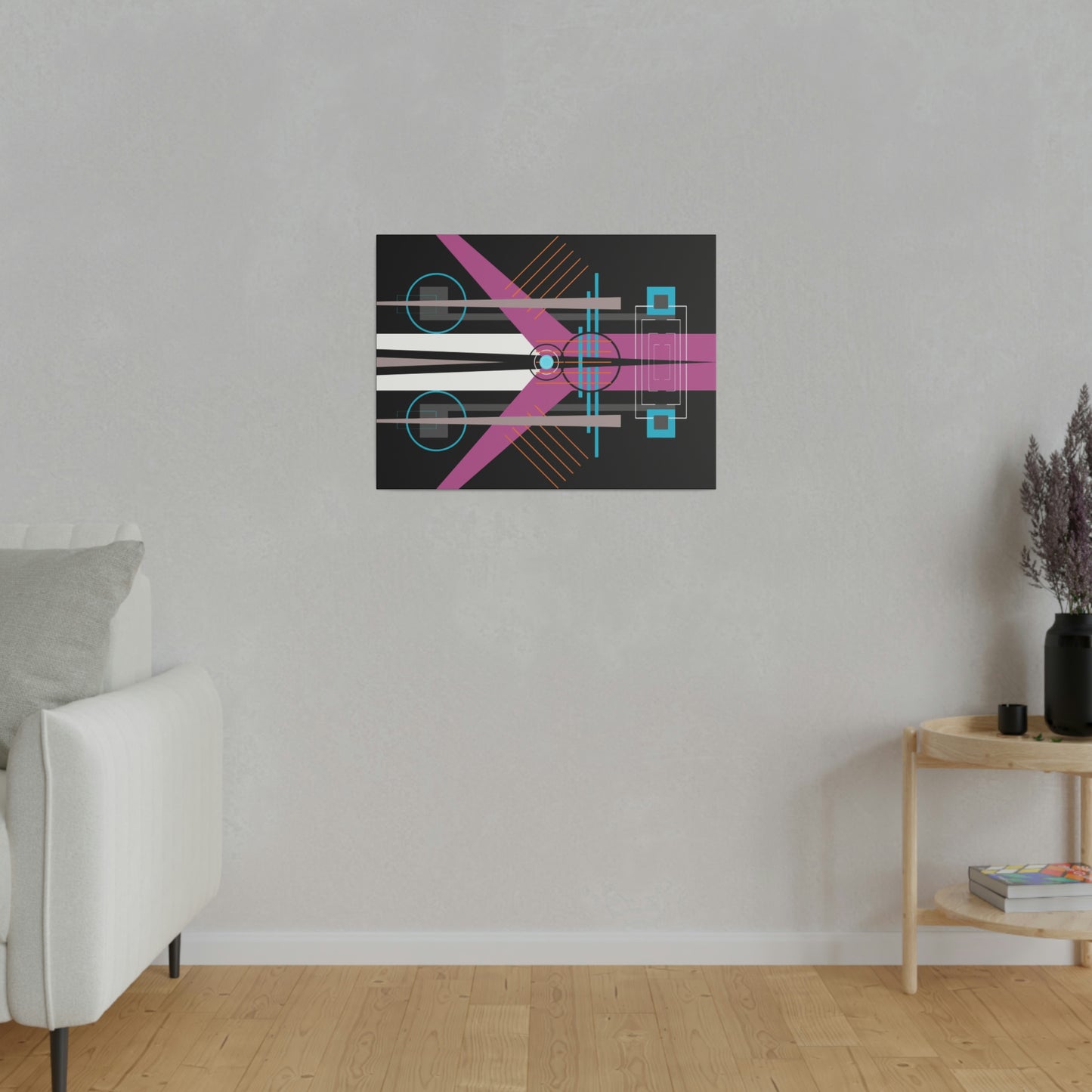 Neon Black - The Take Off Series: Geometric Abstract Wall Art