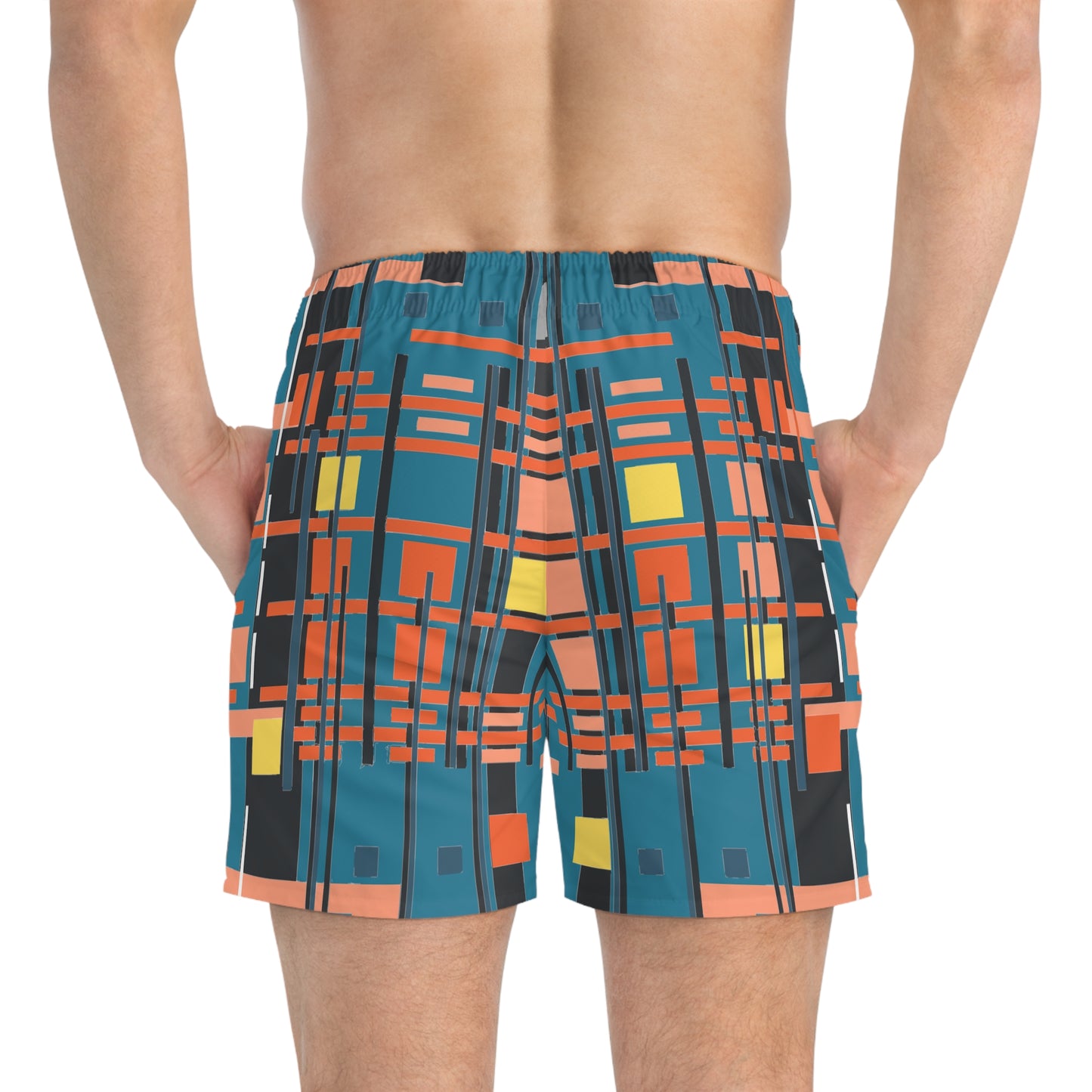 Medium Electric Blue Bamboo Swim Trunks