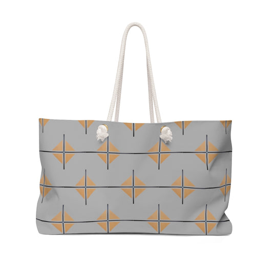 The Diamond Off-Set Weekender: Grey