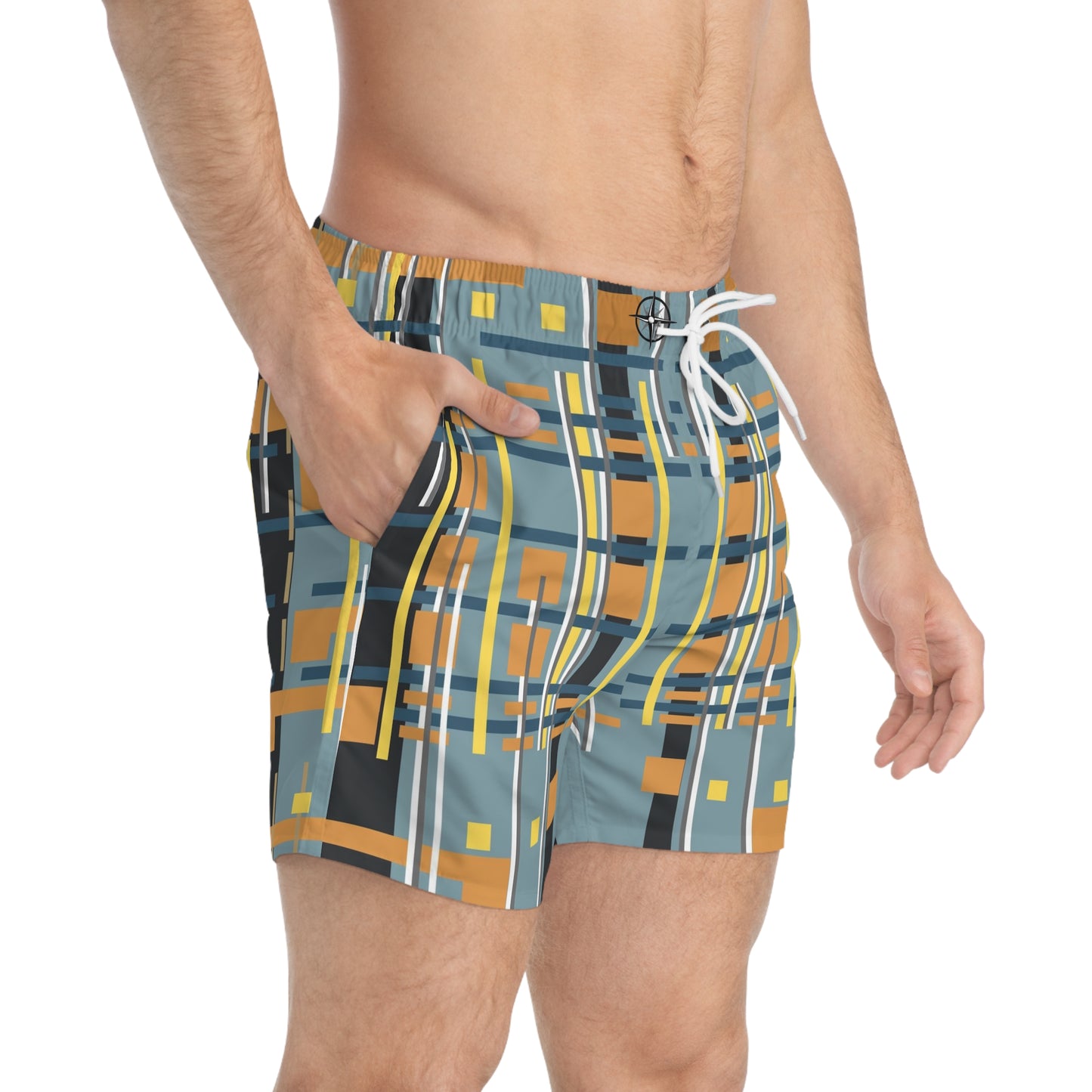 Steel Tin Grey Bamboo Swim Trunks