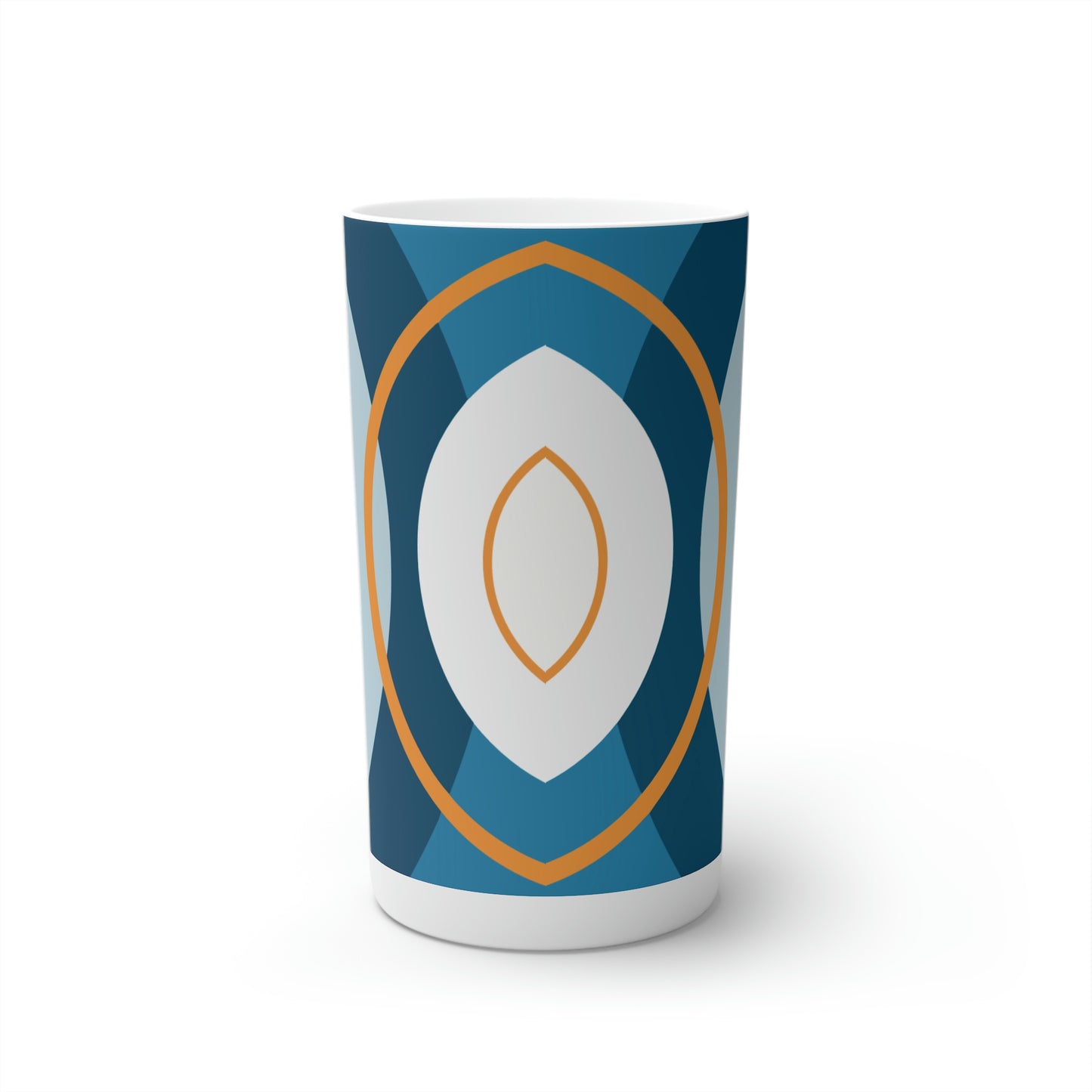 Super Graphic Deco Mixed Blue Conical Coffee Mugs (3oz, 8oz, 12oz)