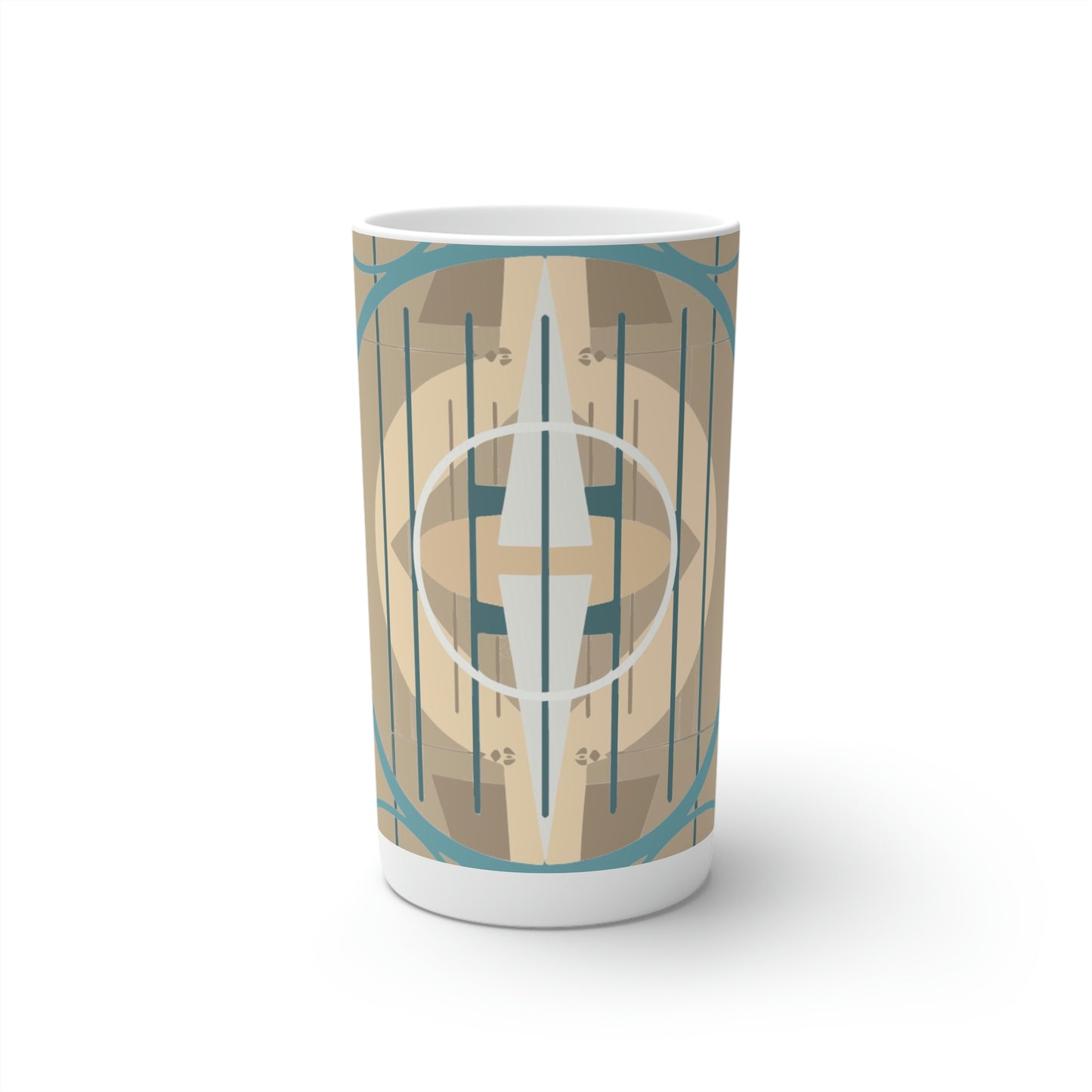 Super Graphic Deco Beige Conical Coffee Mugs (3oz, 8oz, 12oz)