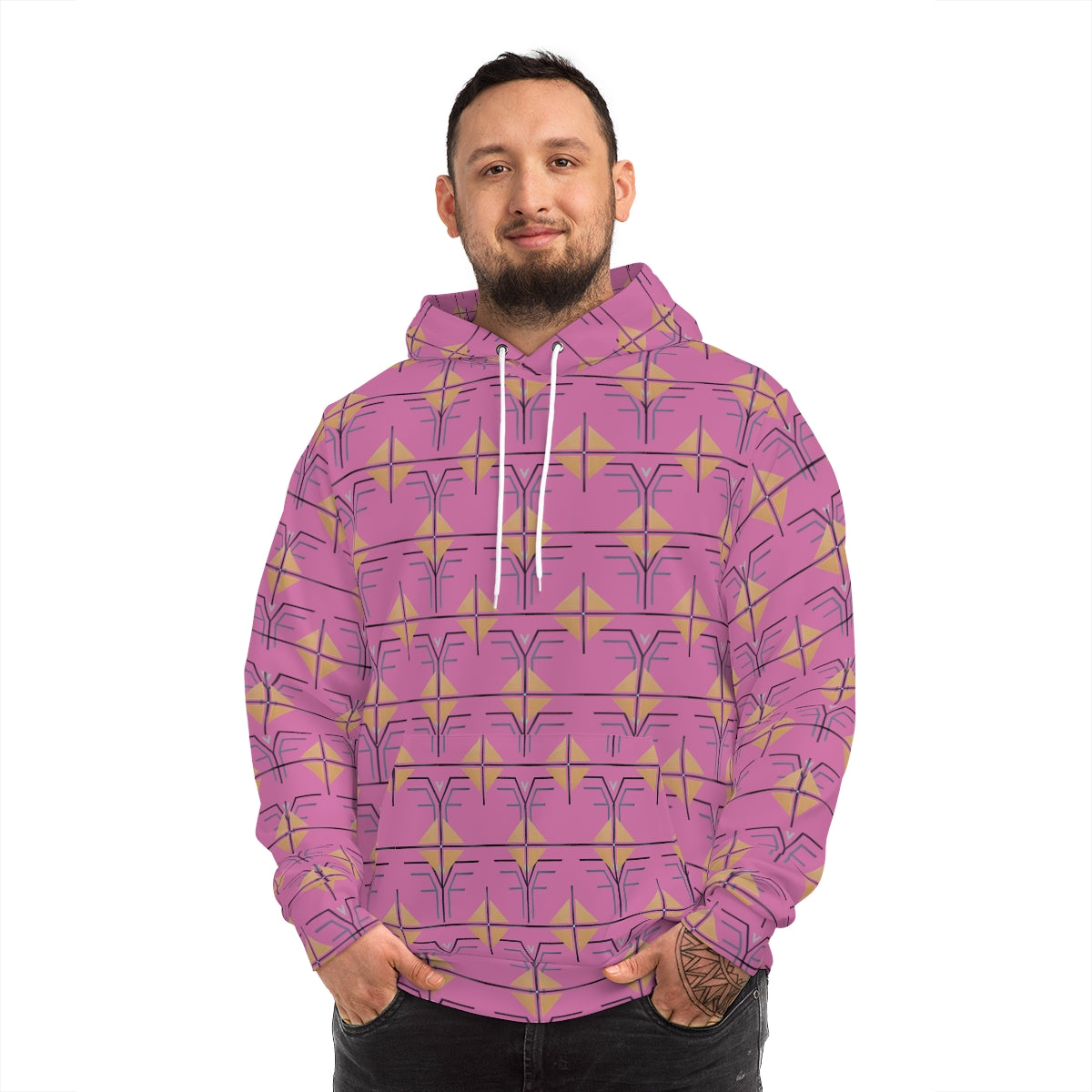 The Shield and Crest Hoodie - Lt. Pink