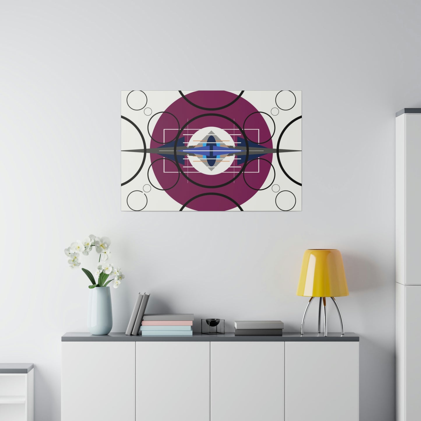 Deco 3 - Pressing Oscillation: Geometric Abstract Deco Inspired Wall Art