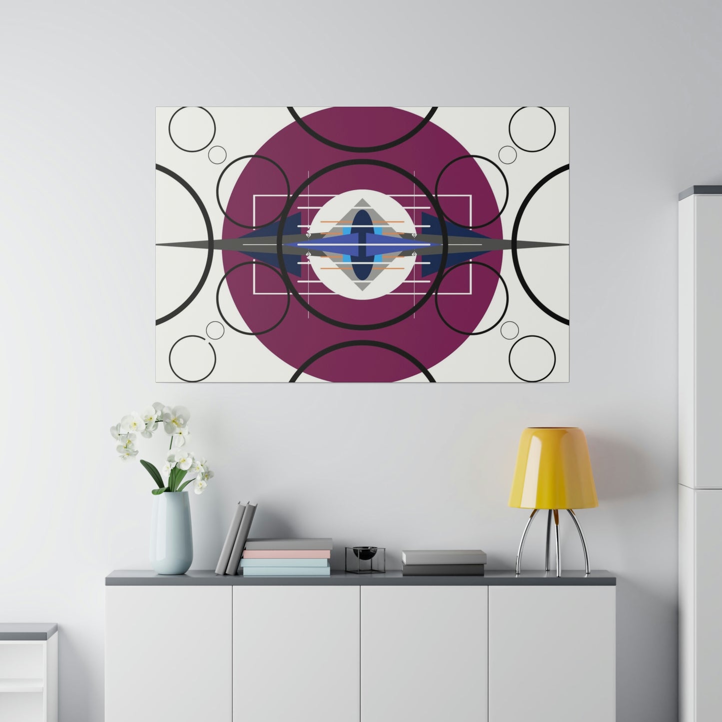 Deco 3 - Pressing Oscillation: Geometric Abstract Deco Inspired Wall Art