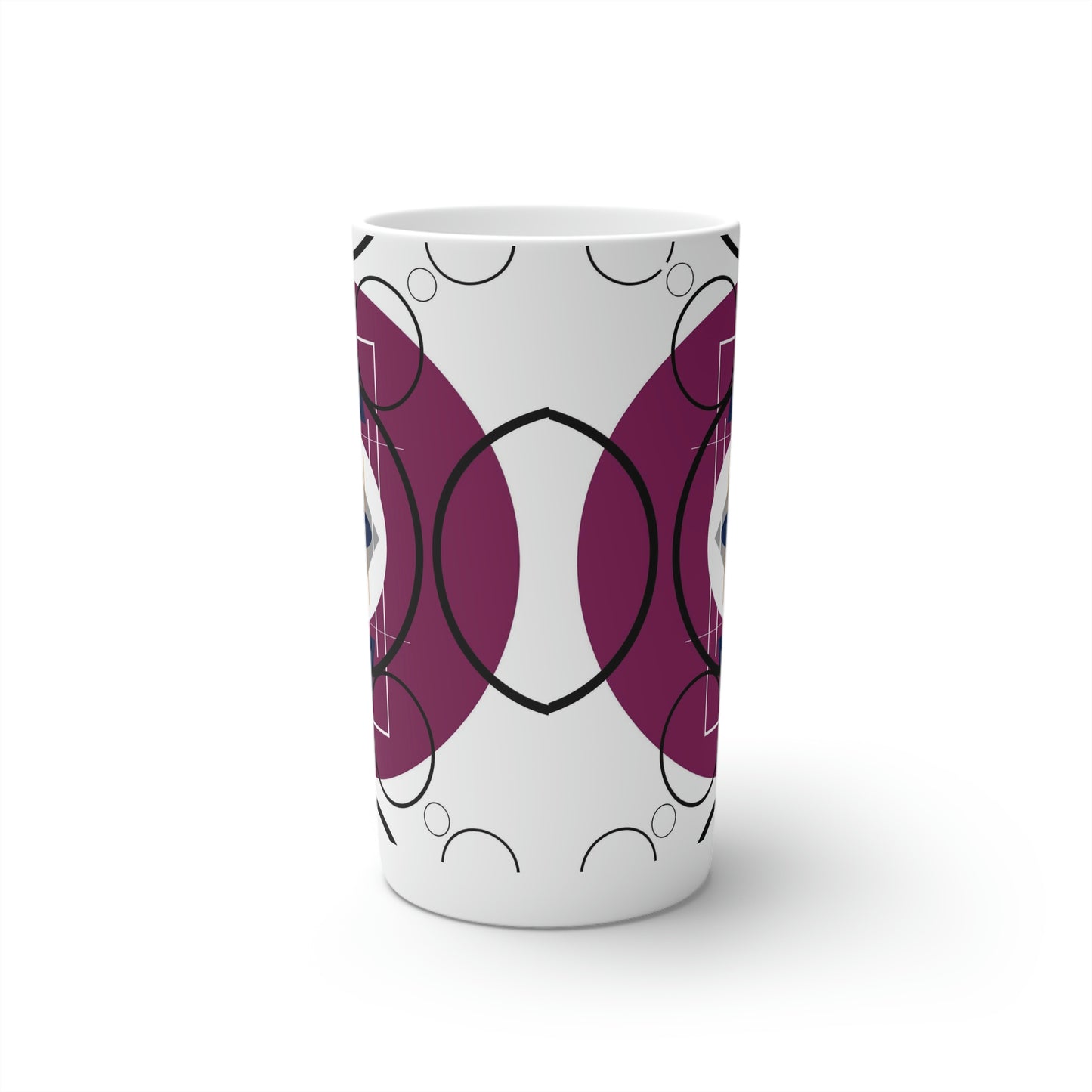 Super Graphic Deco Plum Conical Coffee Mugs (3oz, 8oz, 12oz)