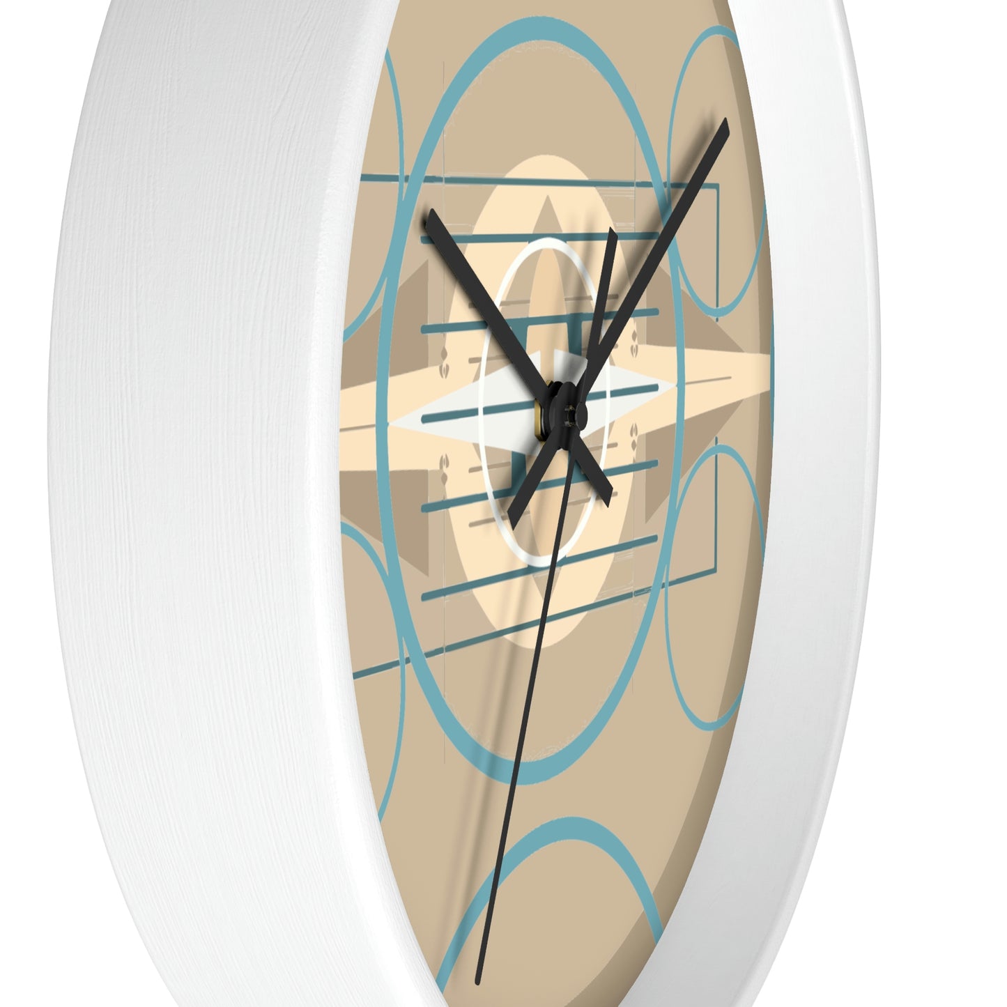 Deco Beige Graphic Wall Clock