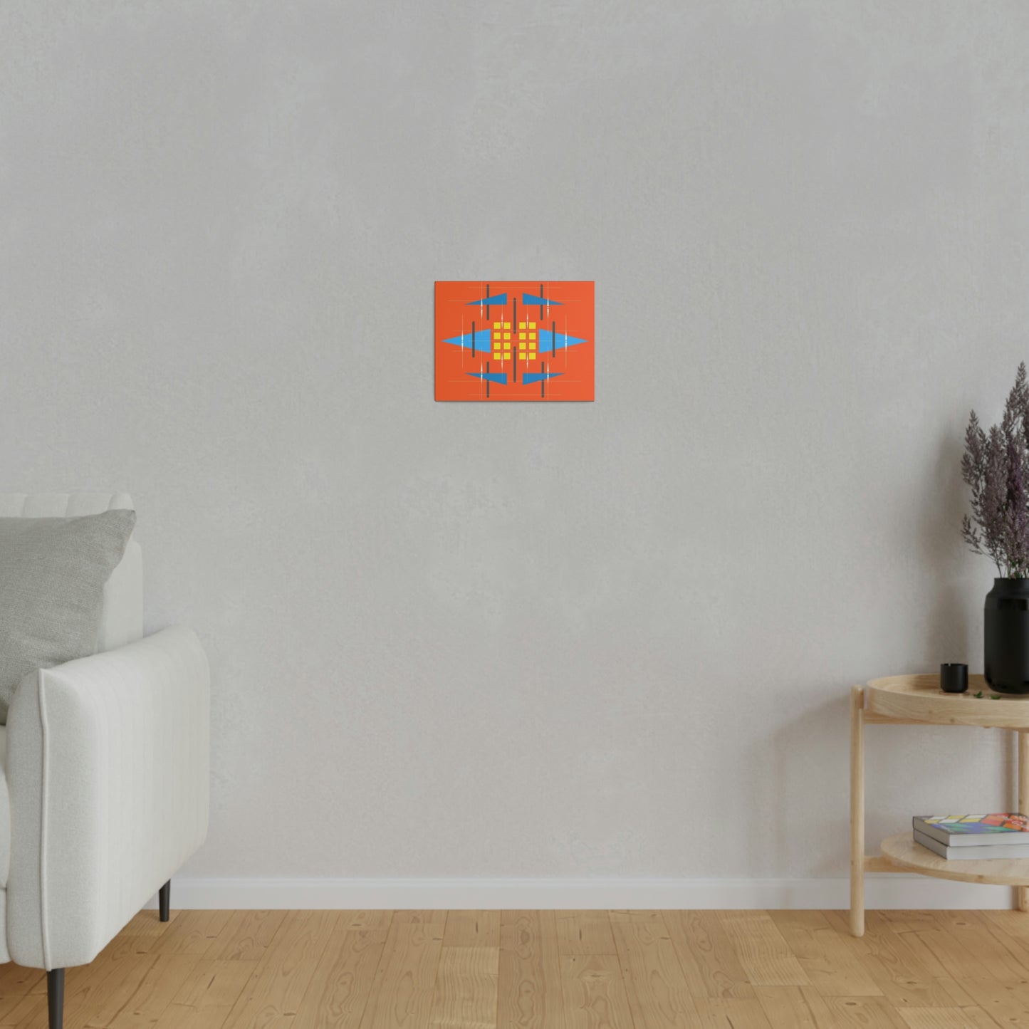 Orange - Universal Schematic 1: Geometric Abstract Deco Inspired Wall Art