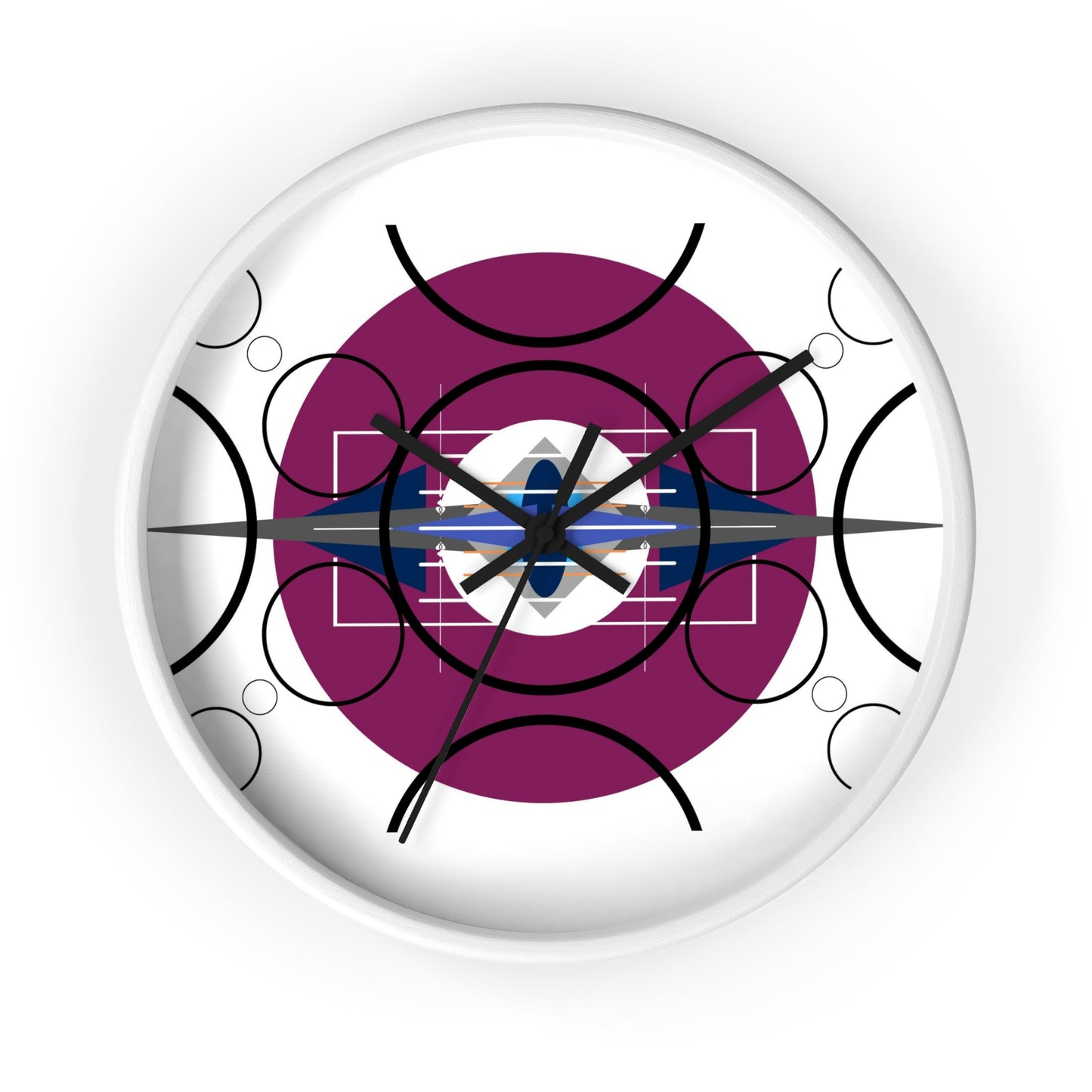 Deco Plum Oscilation Wall Clock