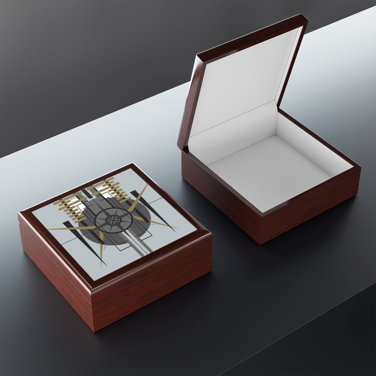 Jewelry Box: Techno Grey Deco Oscillation