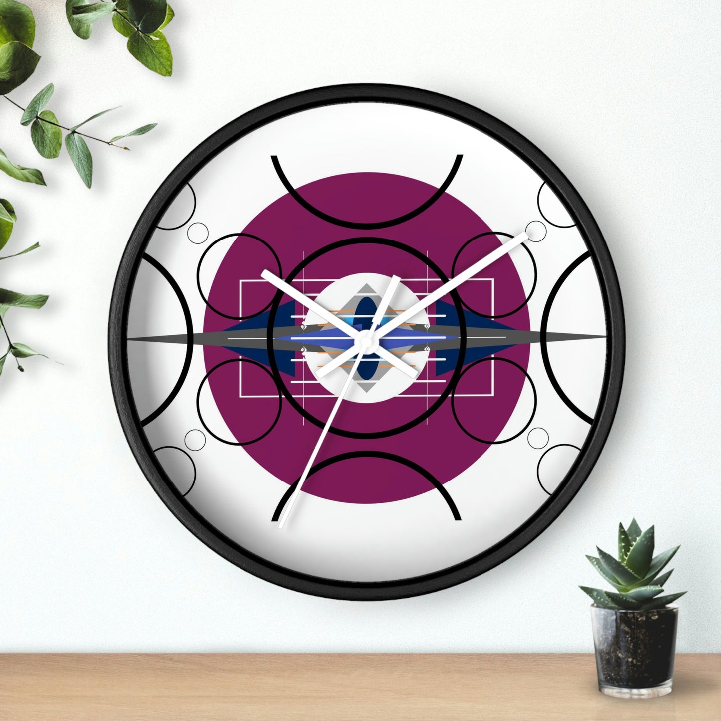 Deco Plum Oscilation Wall Clock