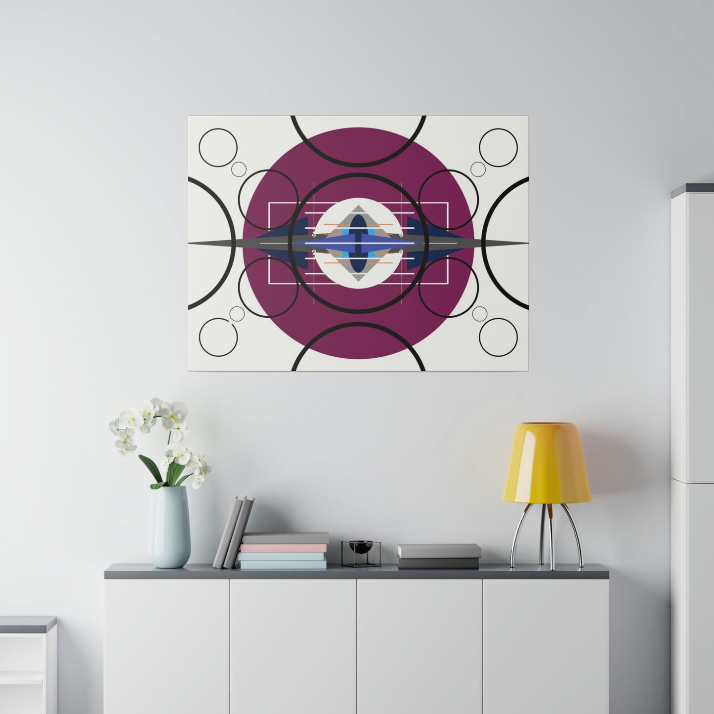 Deco 3 - Pressing Oscillation: Geometric Abstract Deco Inspired Wall Art