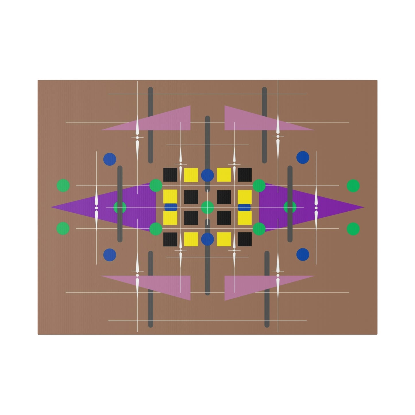 Aubergine - Universal Schematics 4: Geometric Abstract Deco Inspired Wall Art