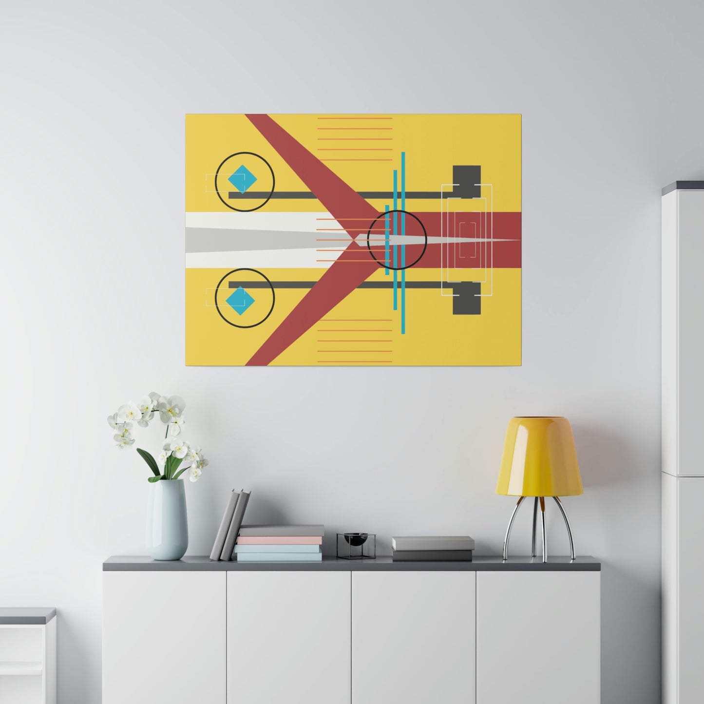 Burst of Sunshine - The Take Off Series: Geometric Abstract Wall Art