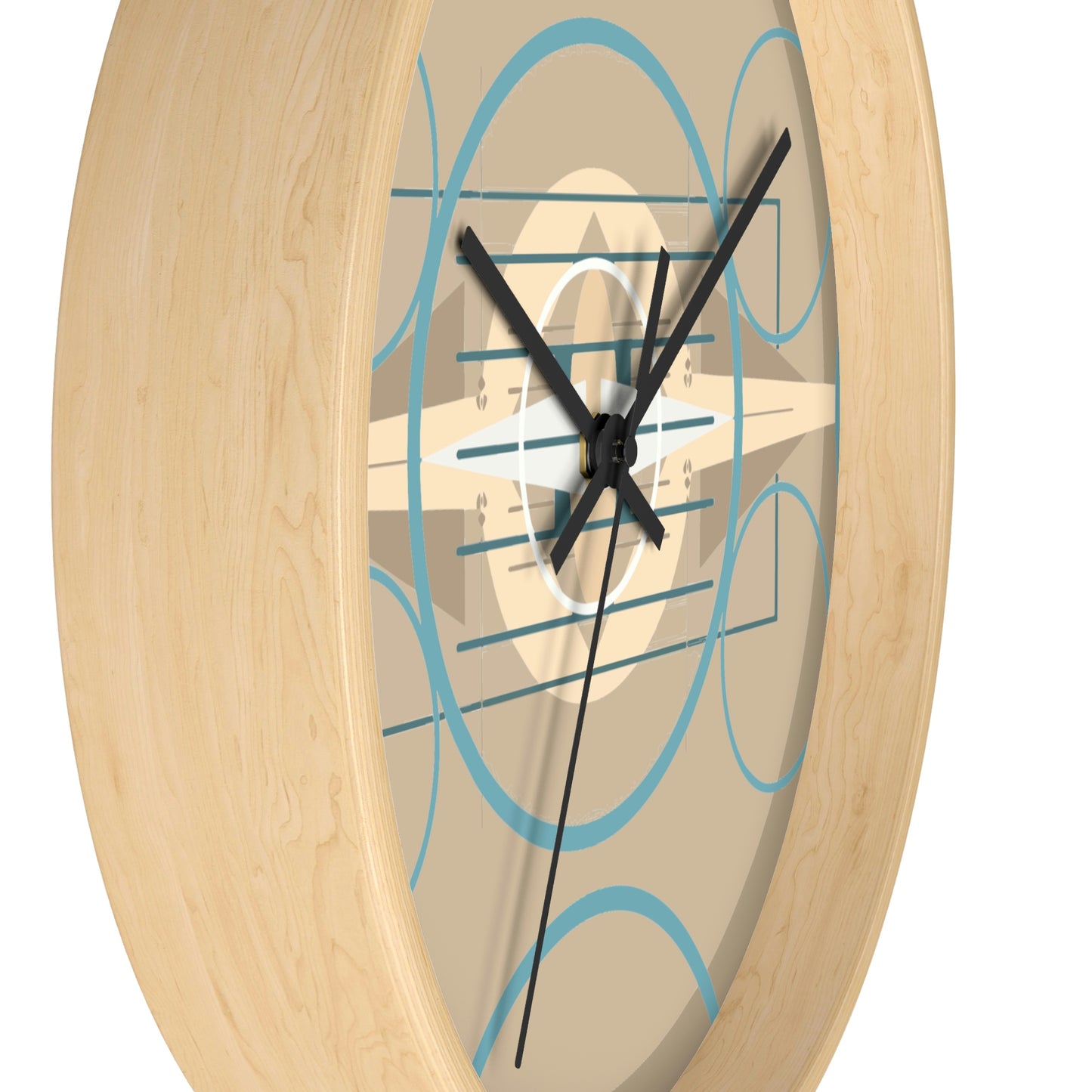 Deco Beige Graphic Wall Clock