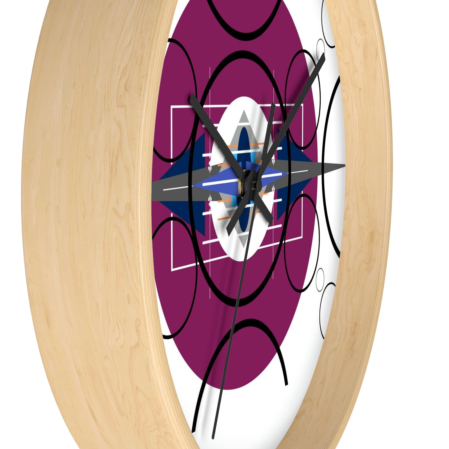 Deco Plum Oscilation Wall Clock