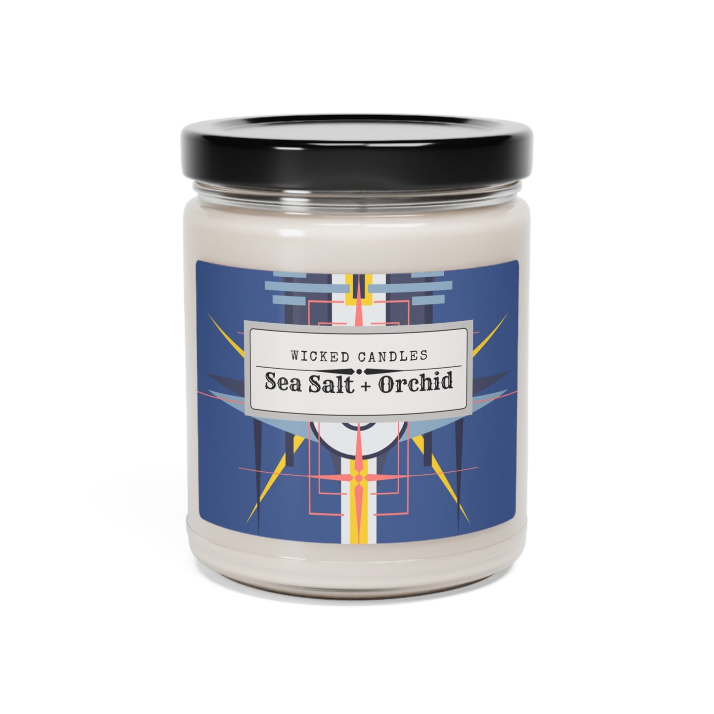 Deco Aviation Sky Dusk Blue Oscillation Scented Soy Candle, 9oz