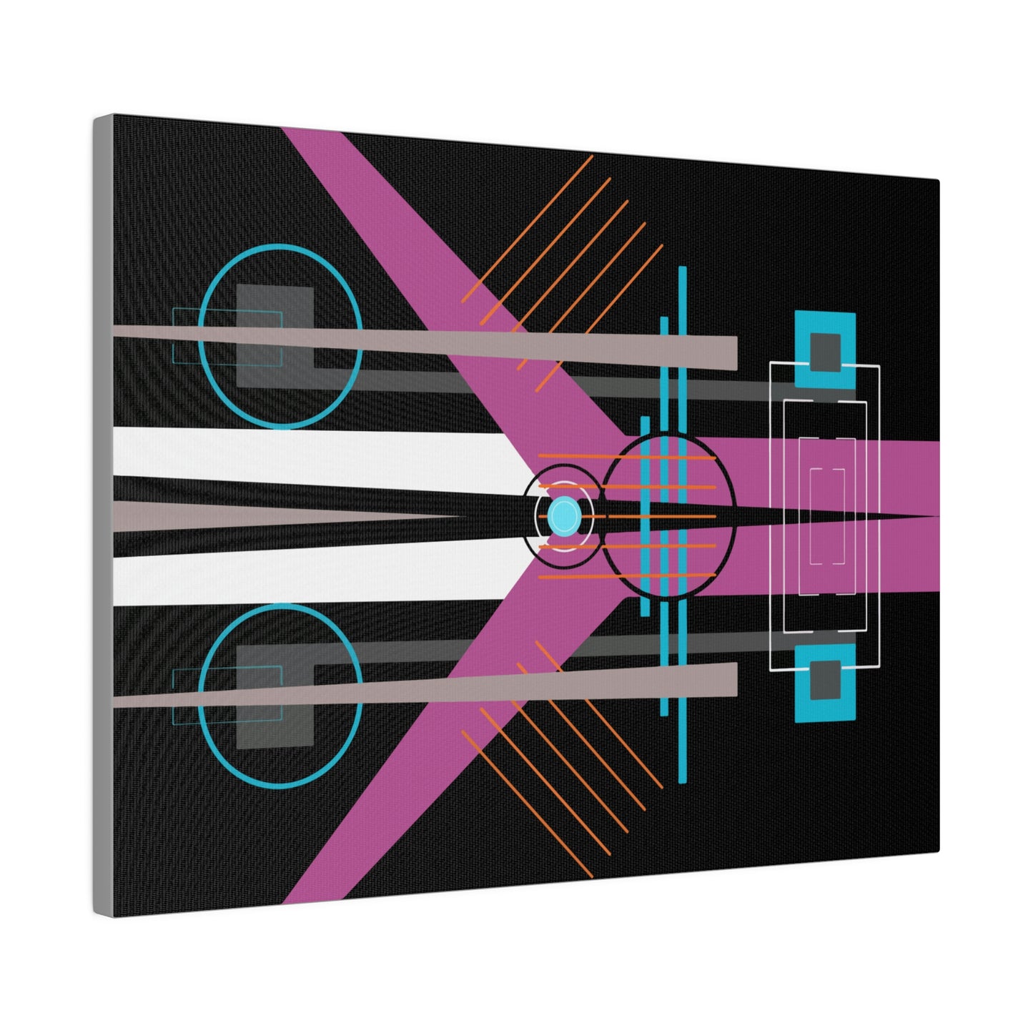 Neon Black - The Take Off Series: Geometric Abstract Wall Art